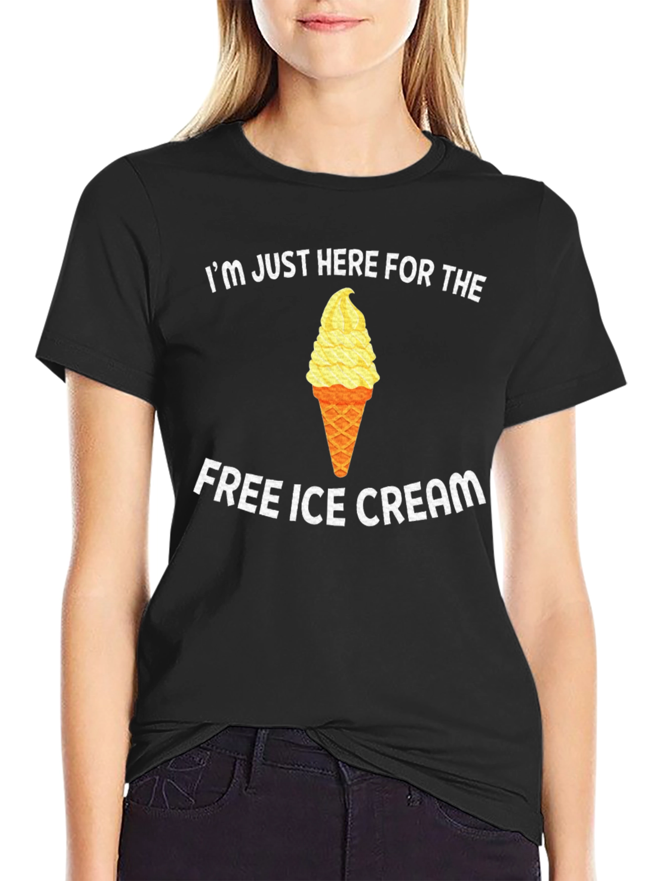 Funny Free Ice Cream Graphic T-Shirt