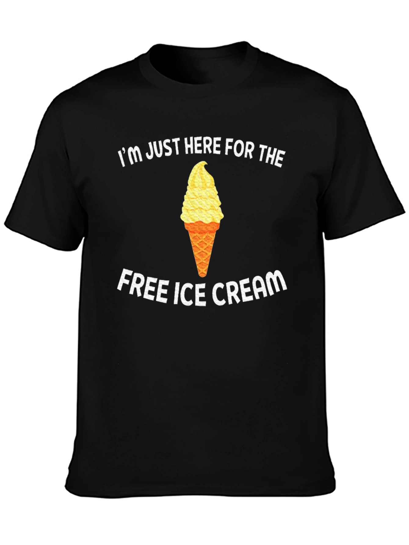 Funny Free Ice Cream Graphic T-Shirt