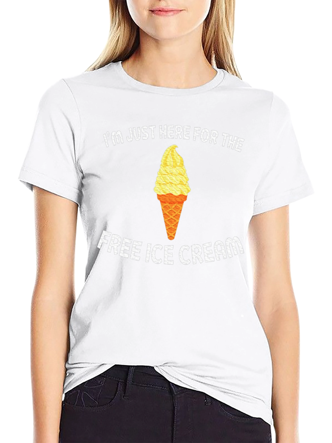 Funny Free Ice Cream Graphic T-Shirt