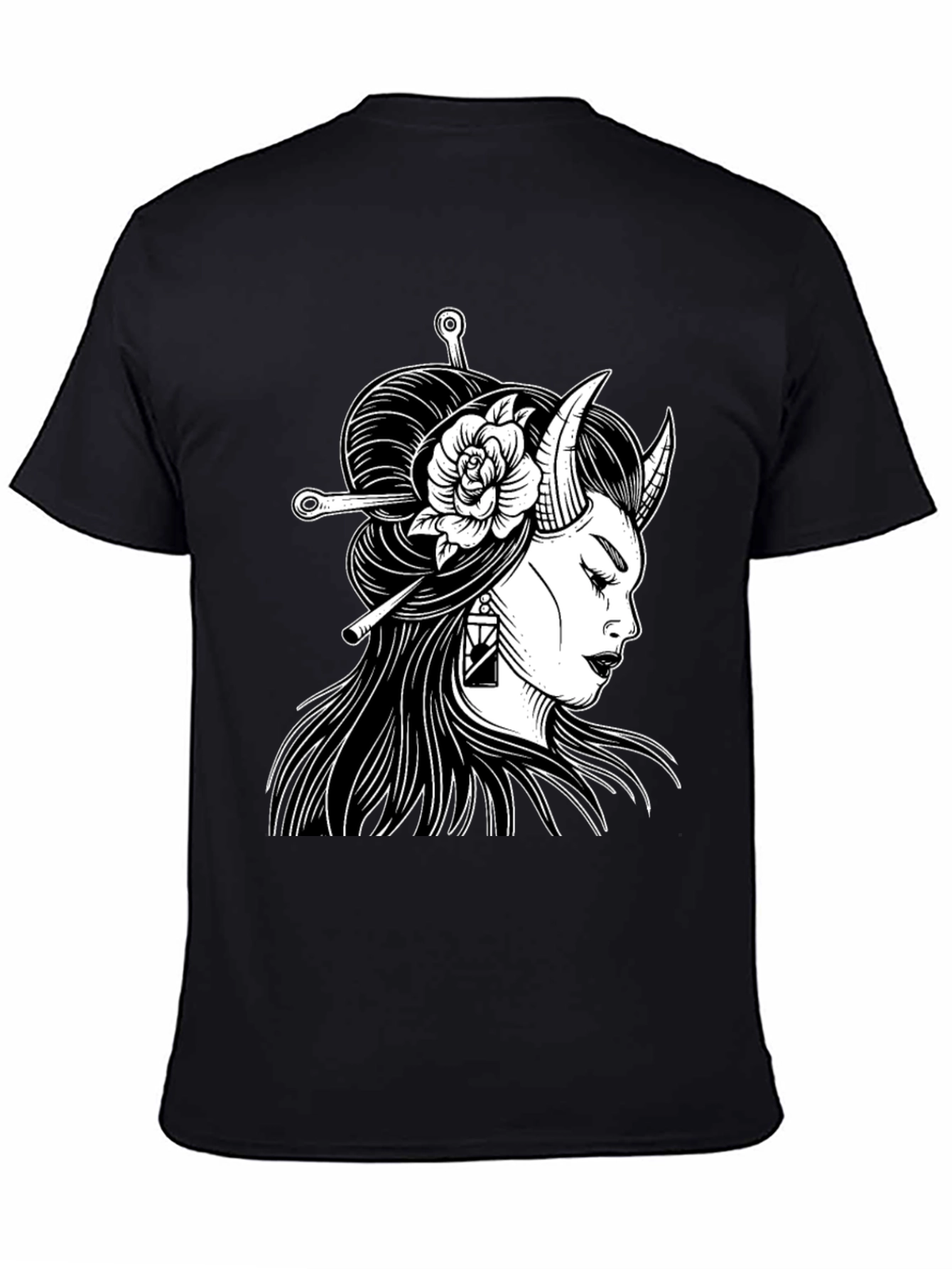 Black Oni Girl Graphic Tee