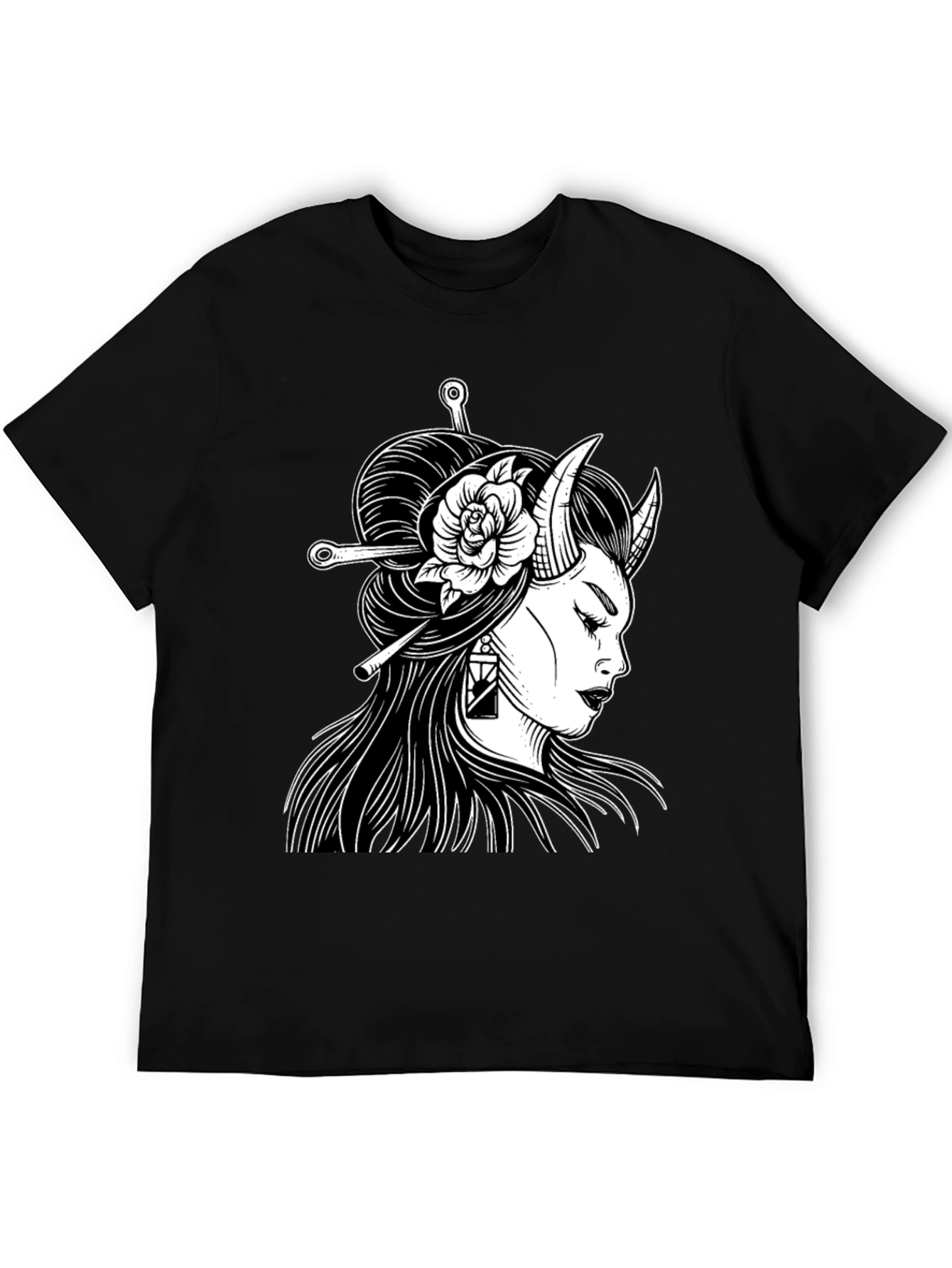 Black Oni Girl Graphic Tee