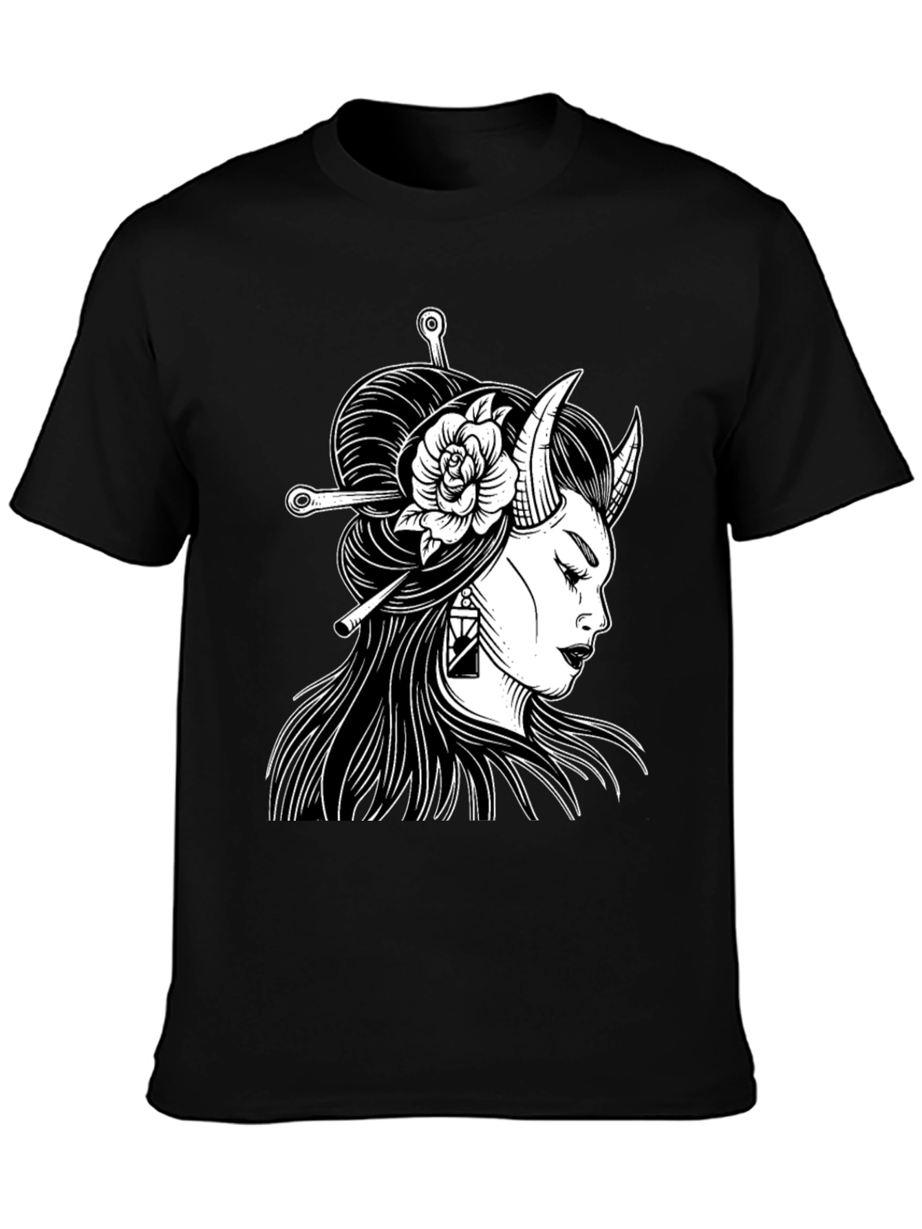 Black Oni Girl Graphic Tee
