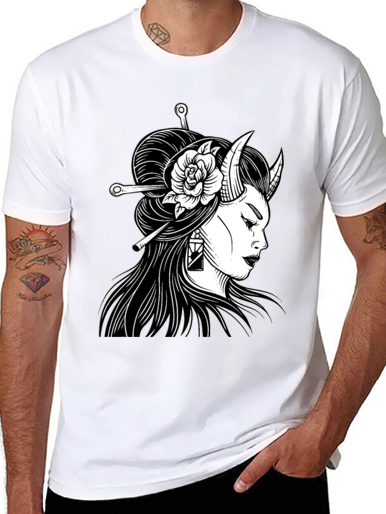Black Oni Girl Graphic Tee