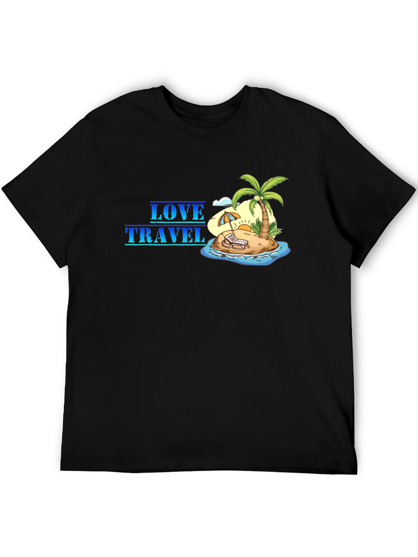 Love Travel Black Graphic T-Shirt