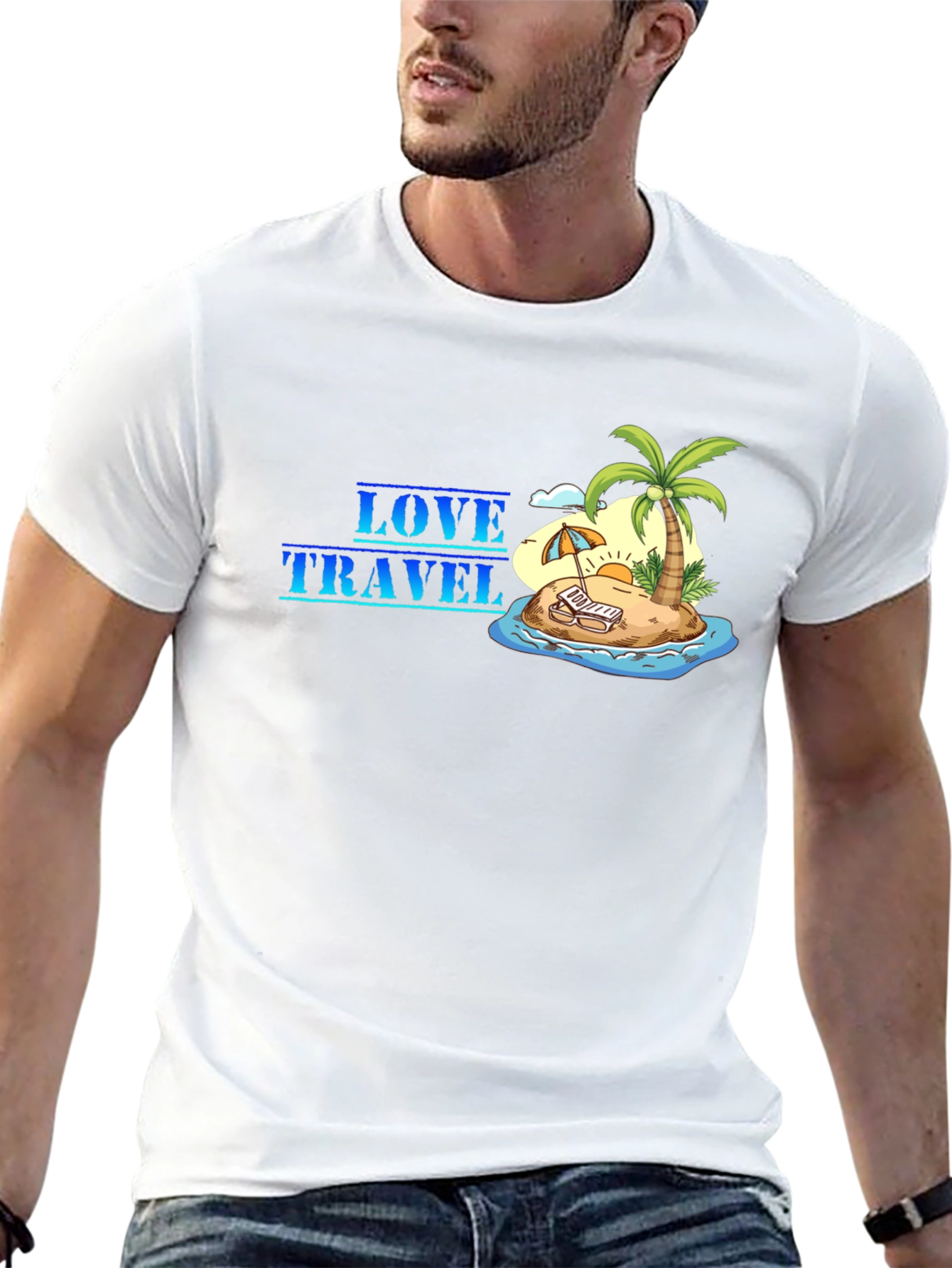 Love Travel Black Graphic T-Shirt
