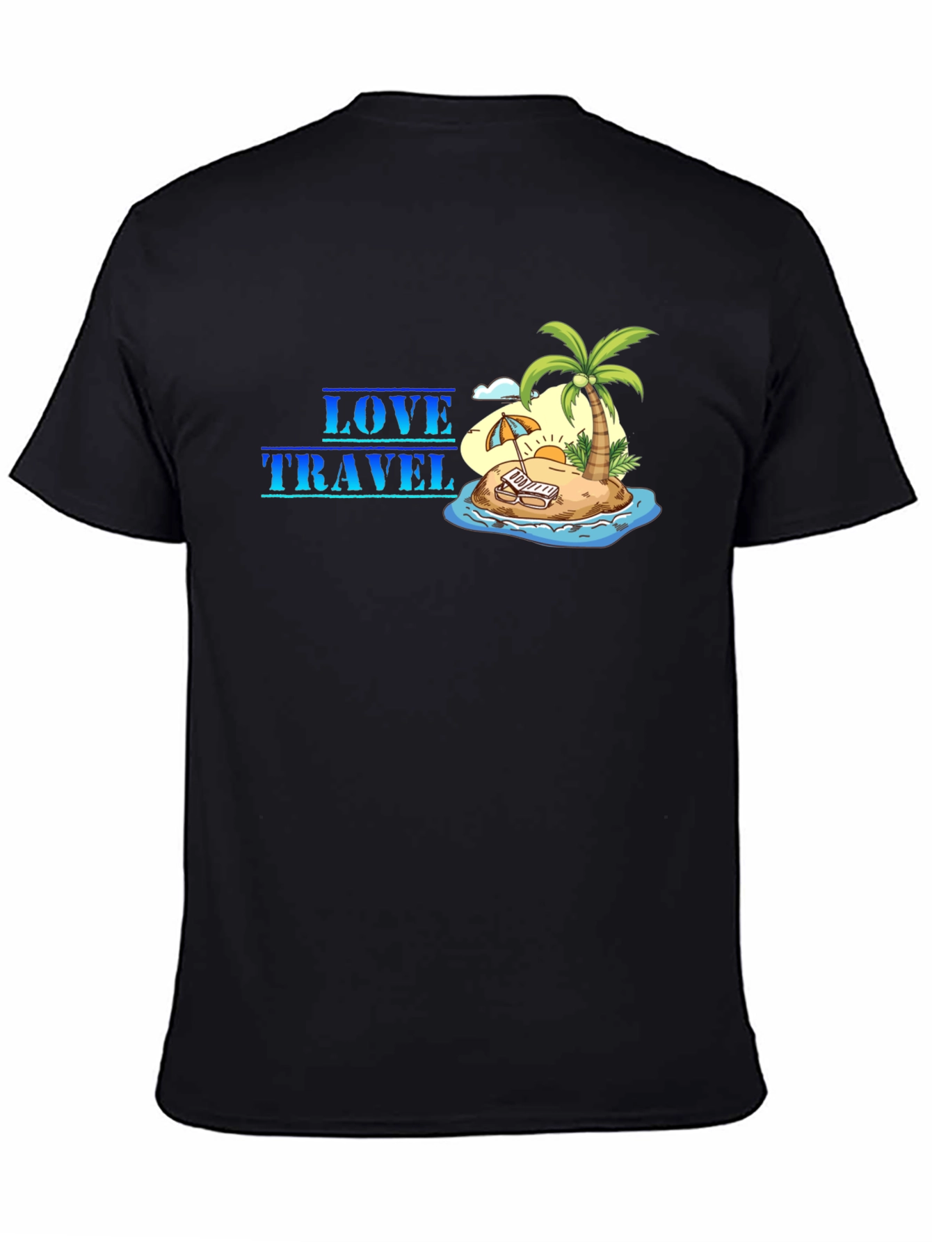 Love Travel Black Graphic T-Shirt