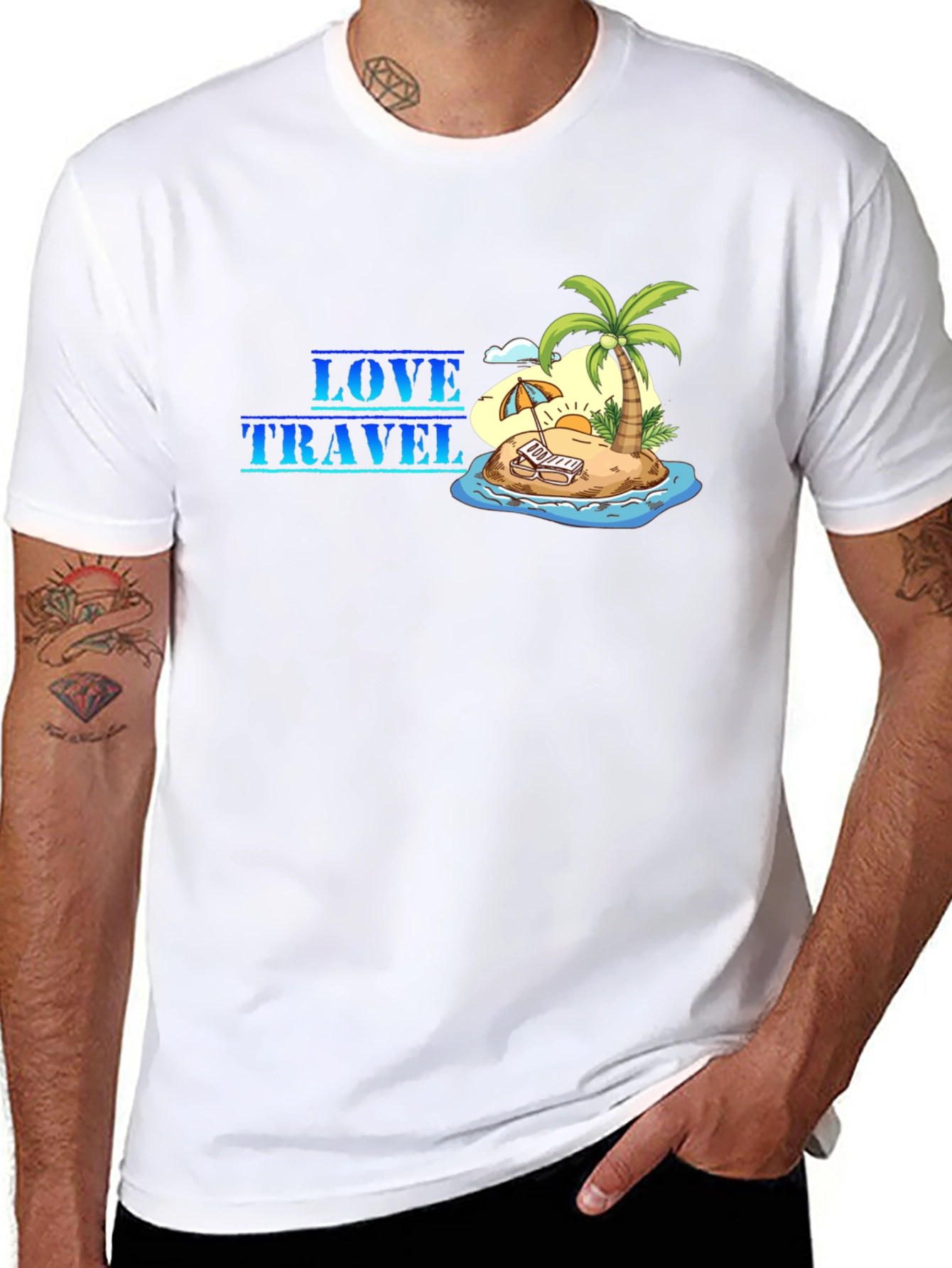 Love Travel Black Graphic T-Shirt