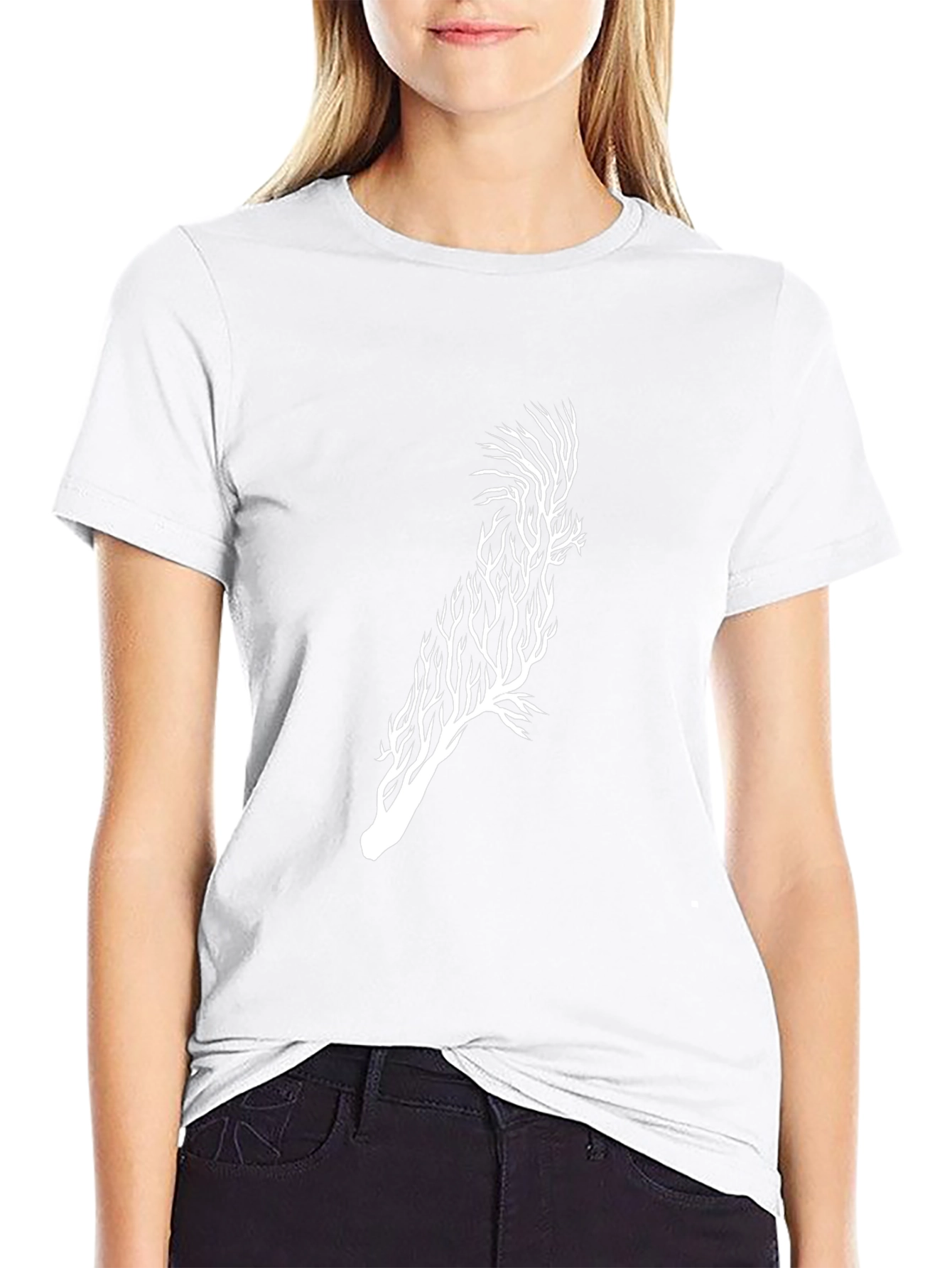 Abstract Tree-Bird Graphic Tee