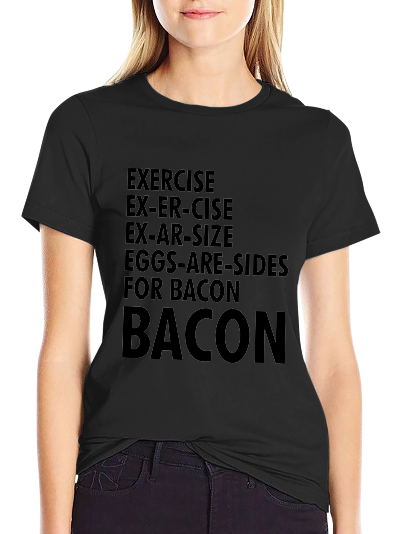 Funny Bacon T-Shirt - Exercise Motivation