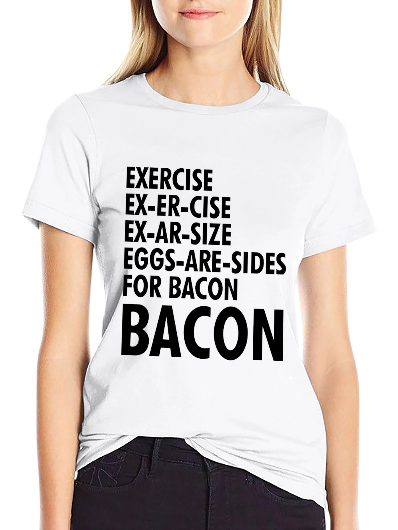Funny Bacon T-Shirt - Exercise Motivation