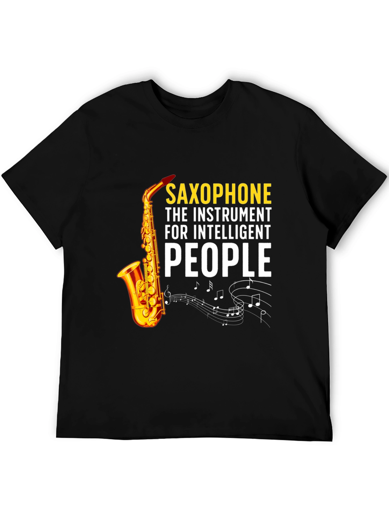 Saxophone Intelligent People Graphic T-Shirt