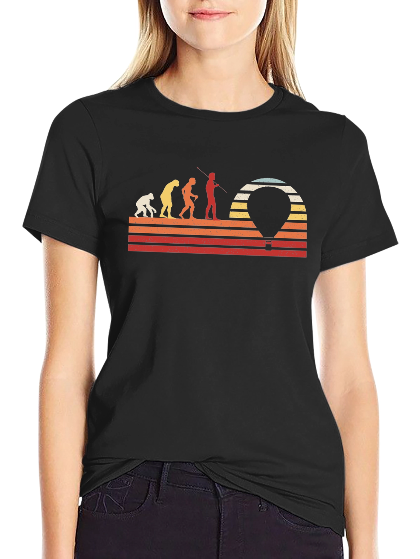 Evolution Hot Air Balloon Mens Graphic Tee
