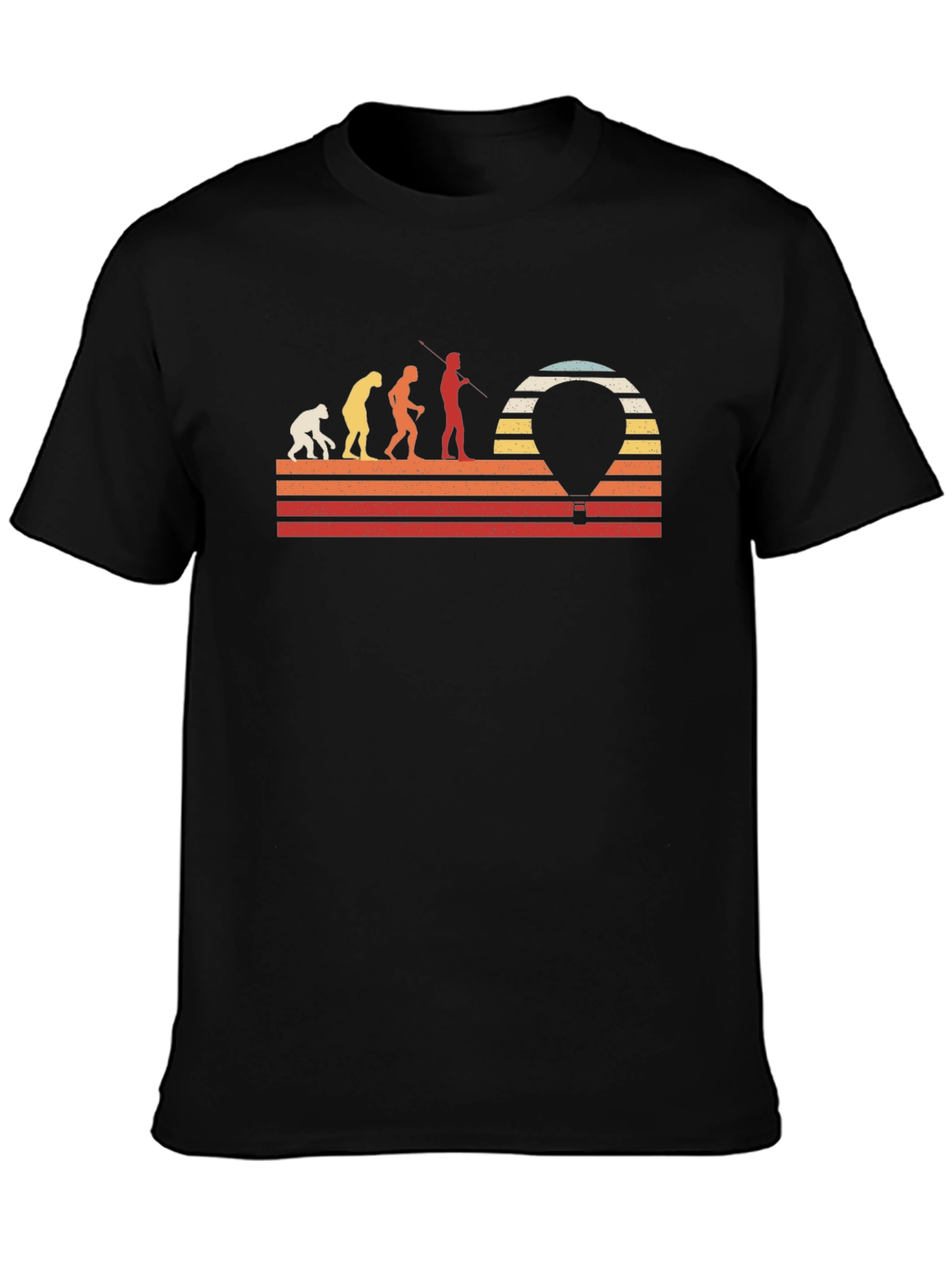 Evolution Hot Air Balloon Mens Graphic Tee