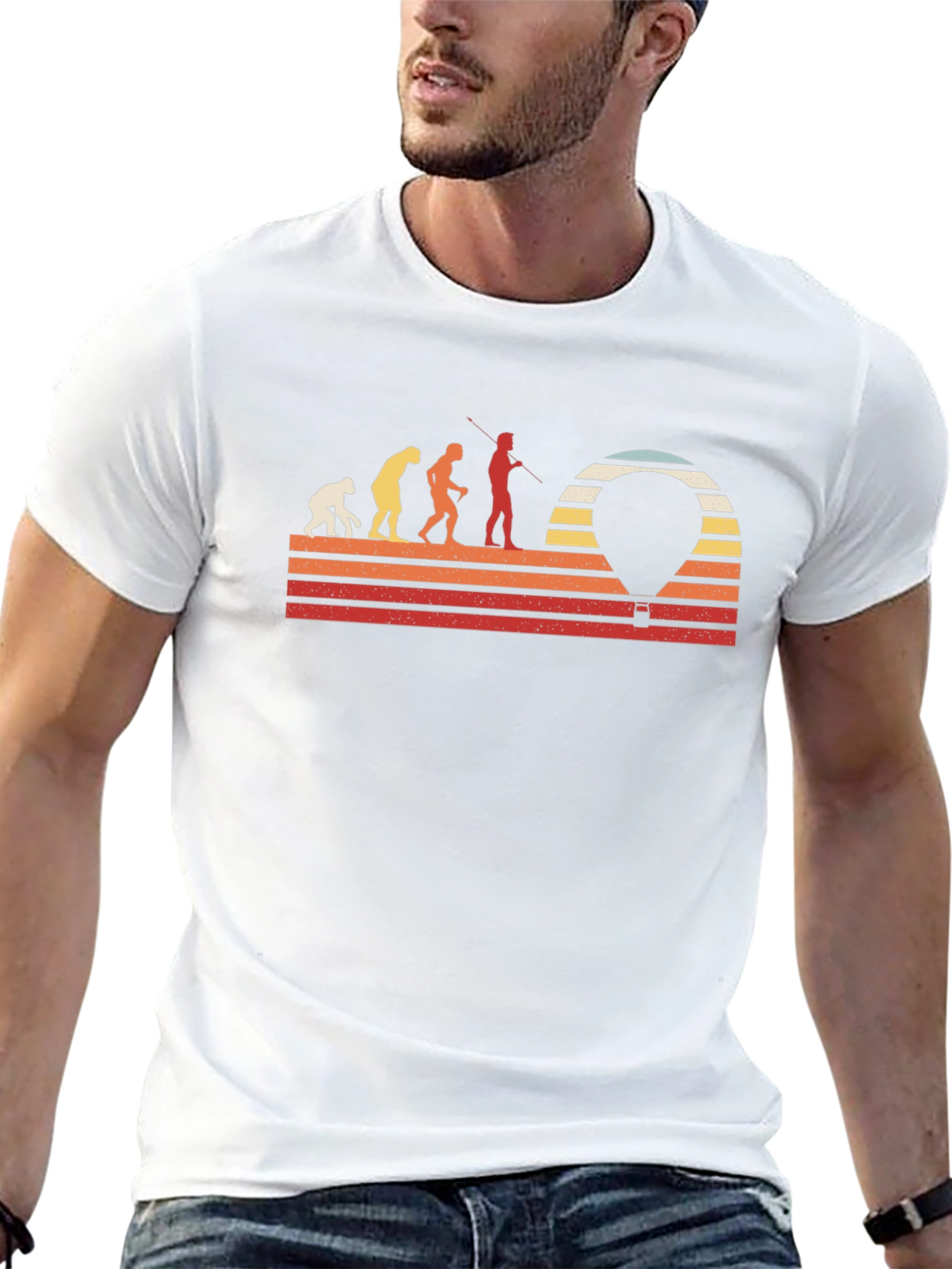 Evolution Hot Air Balloon Mens Graphic Tee
