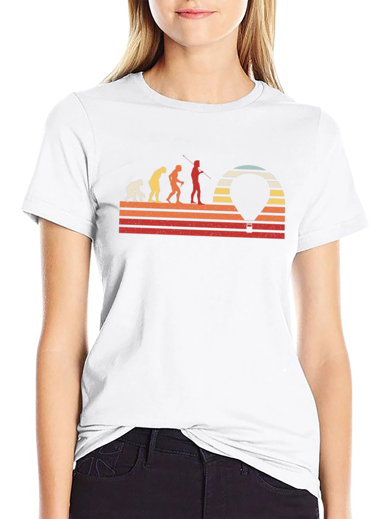 Evolution Hot Air Balloon Mens Graphic Tee