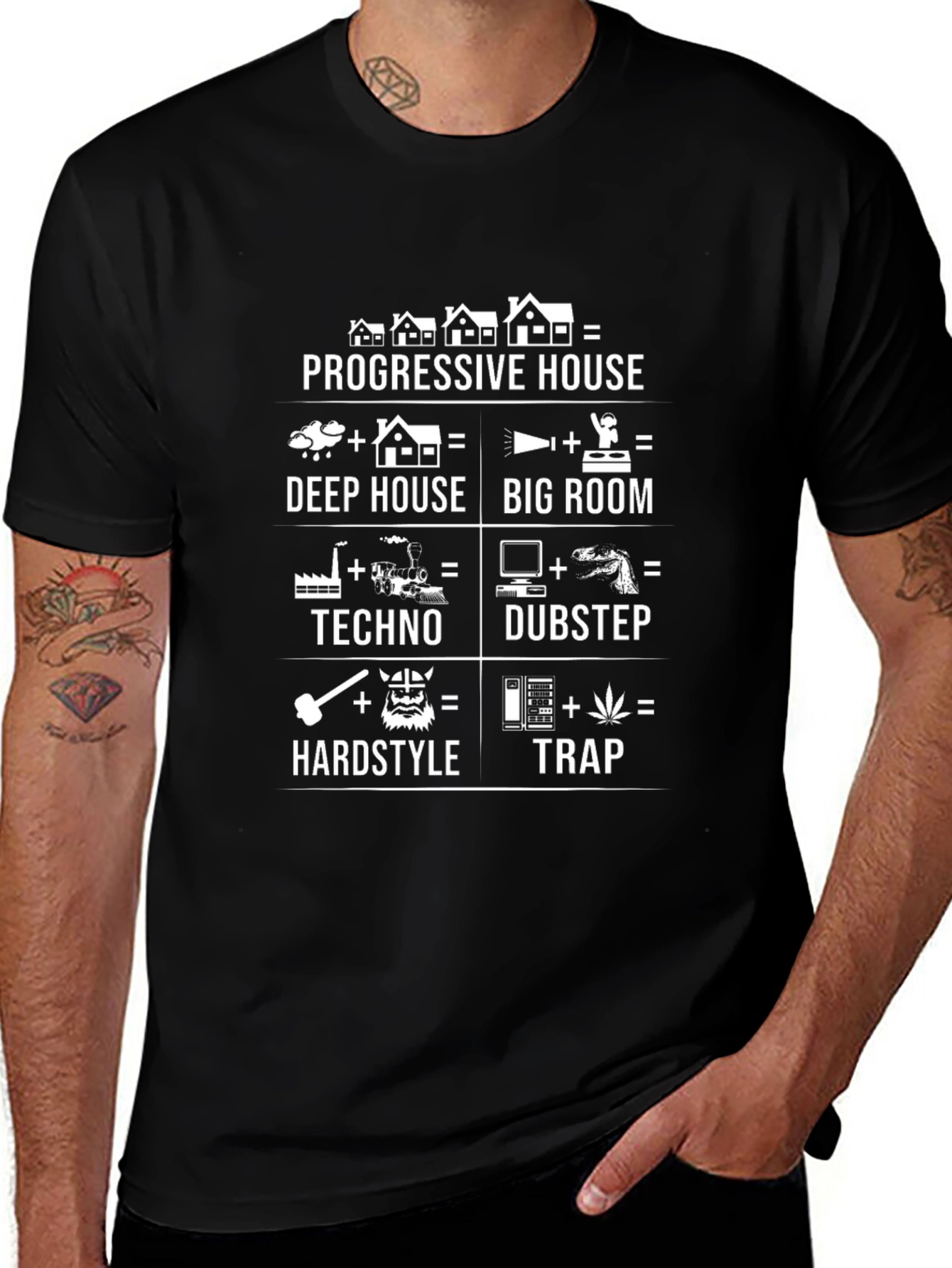 Electronic Music Genre Equation T-Shirt