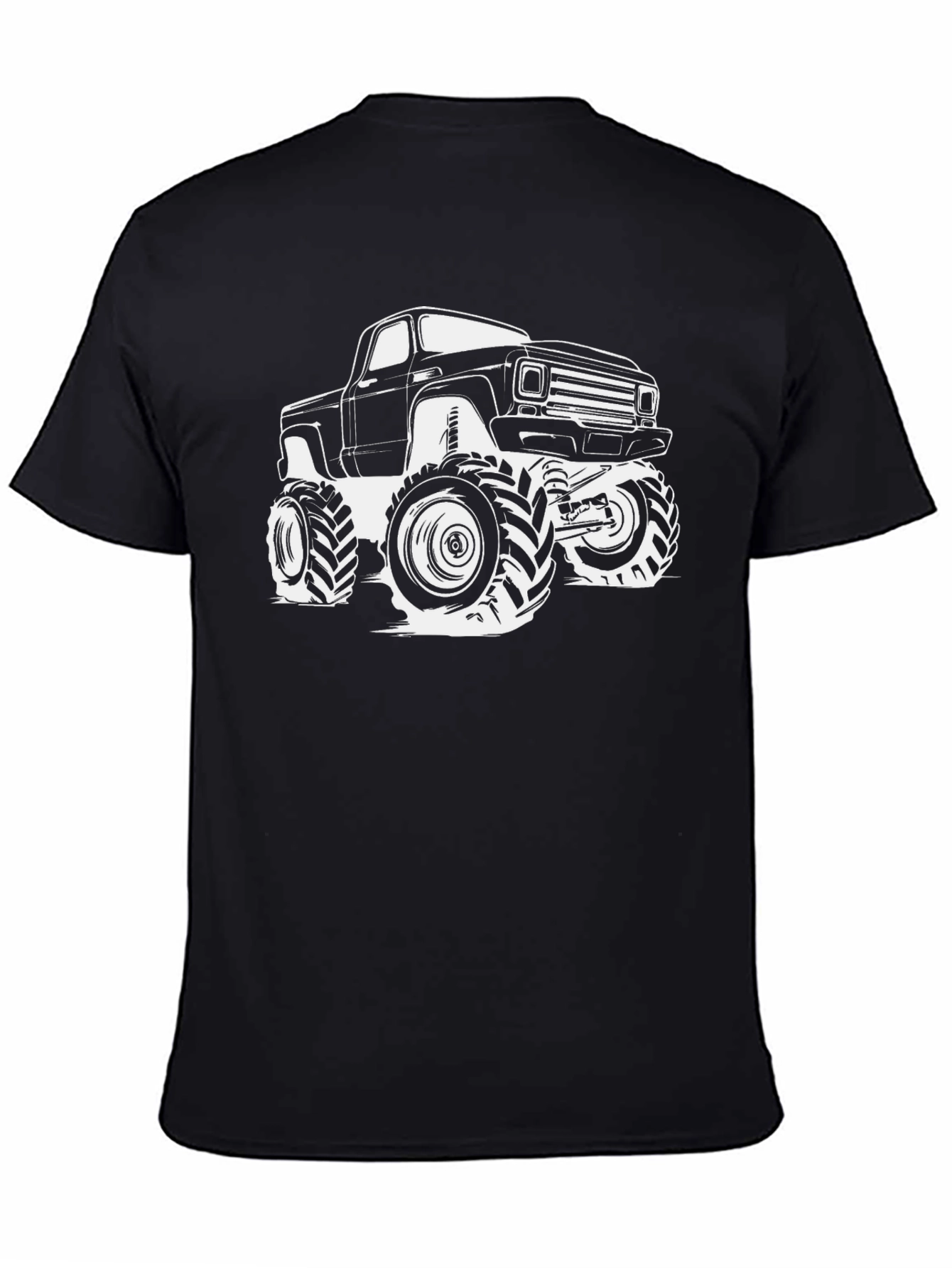 Monster Truck Graphic Tee - Black Cotton T-Shirt