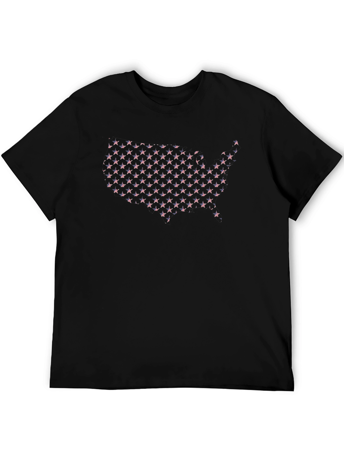 USA Flag Star Map Graphic T-Shirt