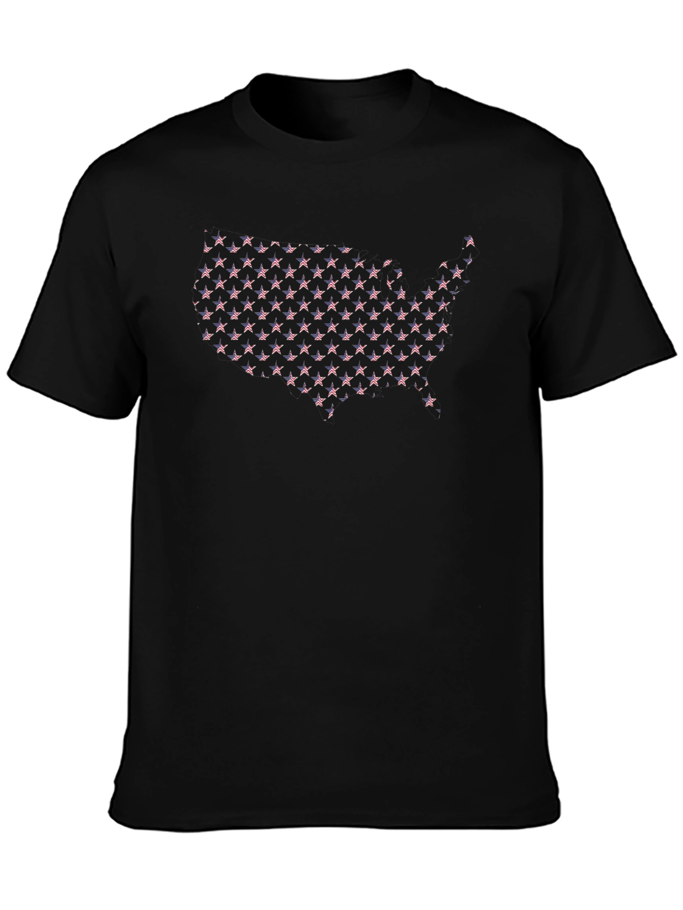 USA Flag Star Map Graphic T-Shirt