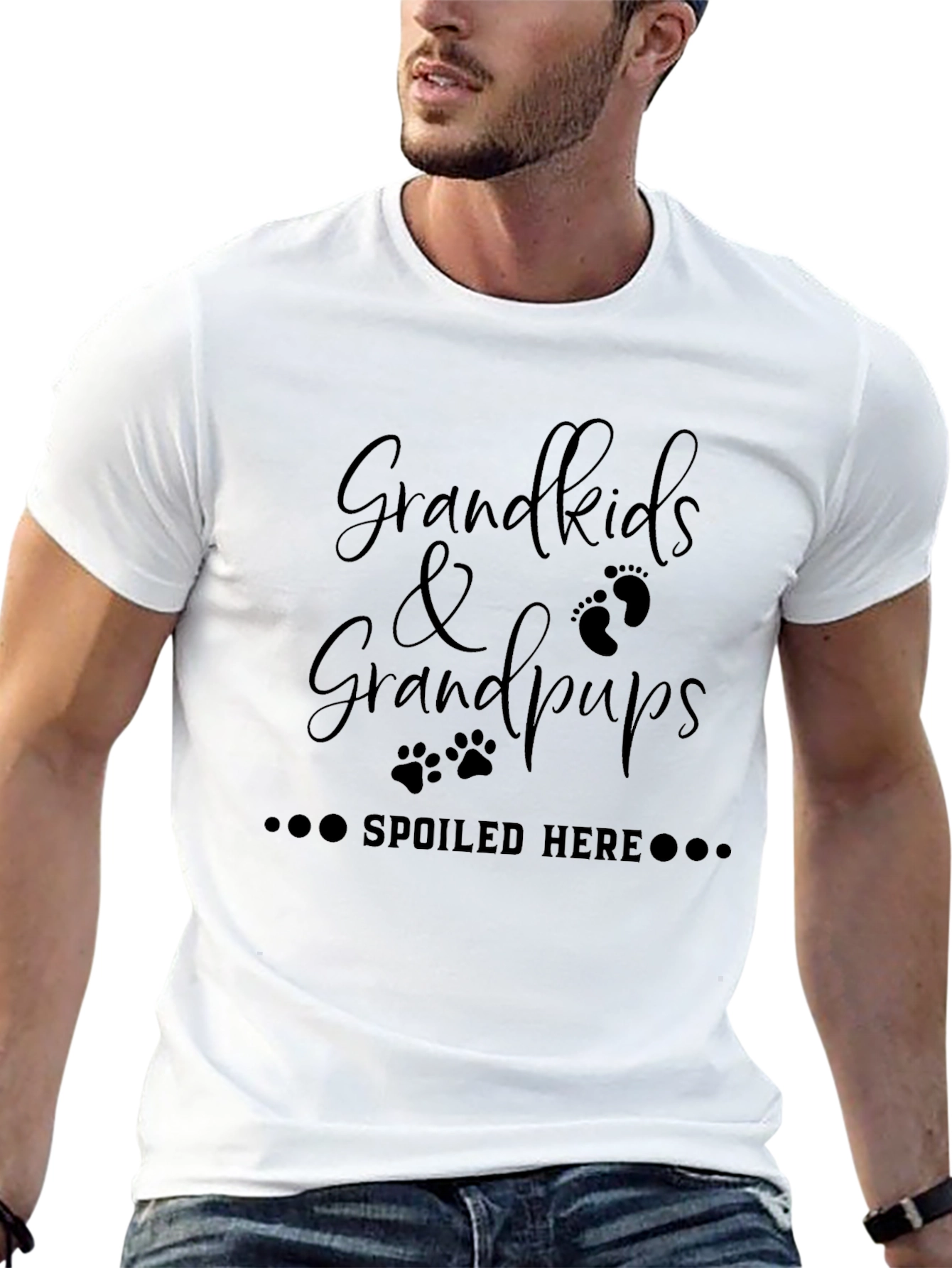 Grandkids & Grandpups Spoiled Here T-Shirt
