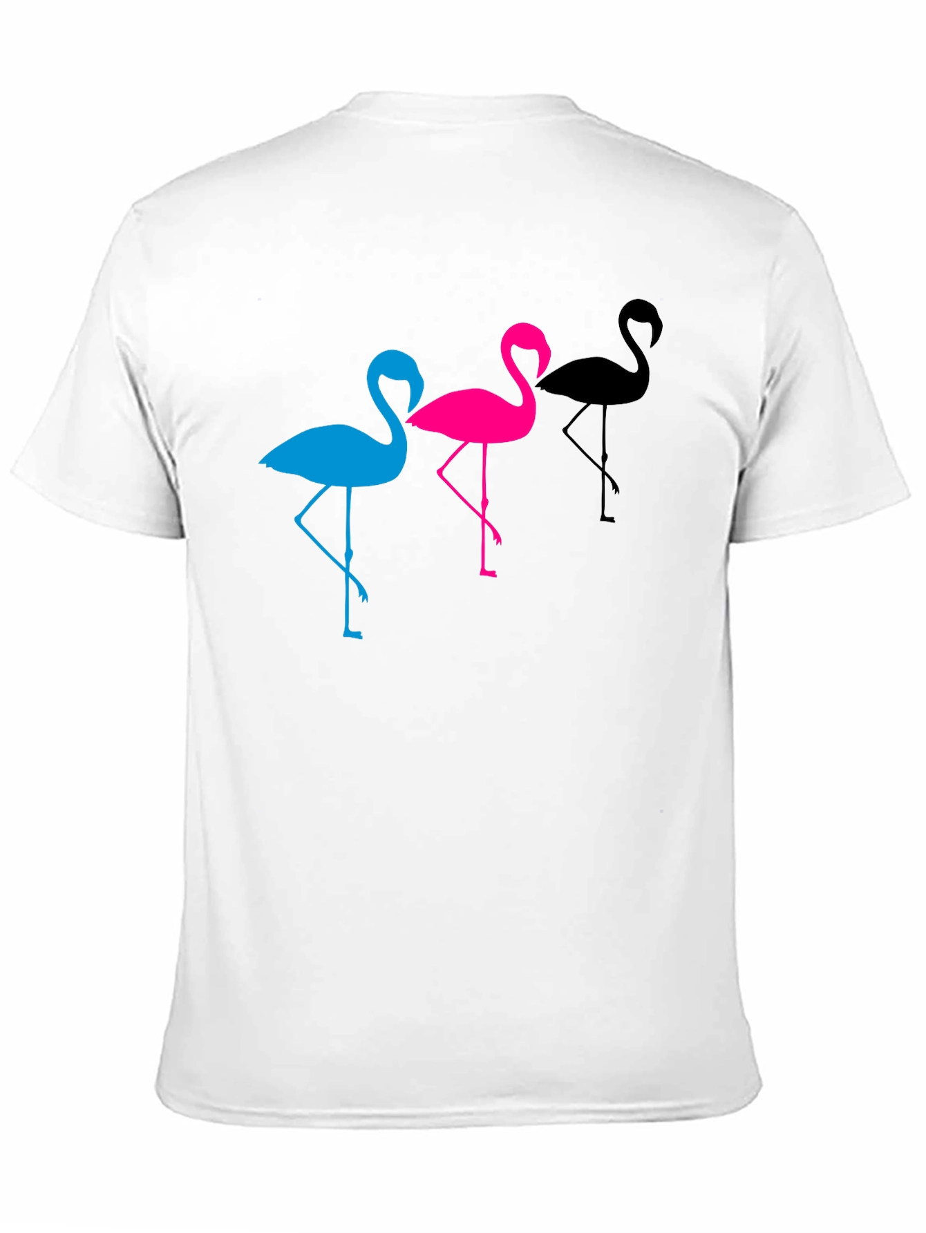 Flamingo Trio Graphic Tee - Black Unisex T-Shirt