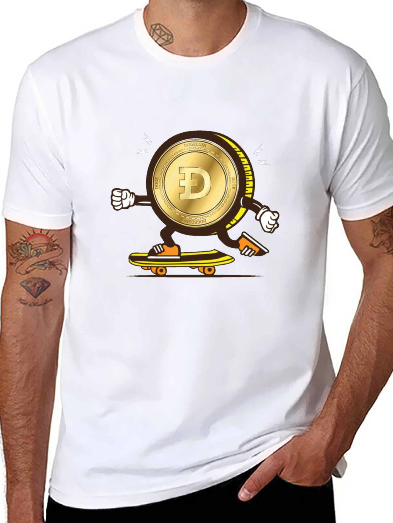 DogeCoin Skateboarder T-Shirt - Crypto Fun