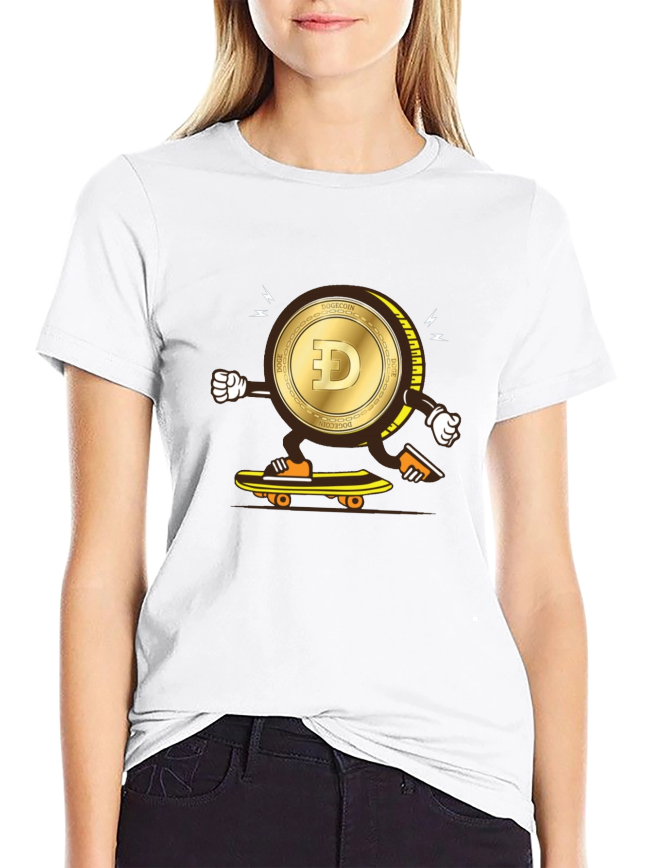DogeCoin Skateboarder T-Shirt - Crypto Fun