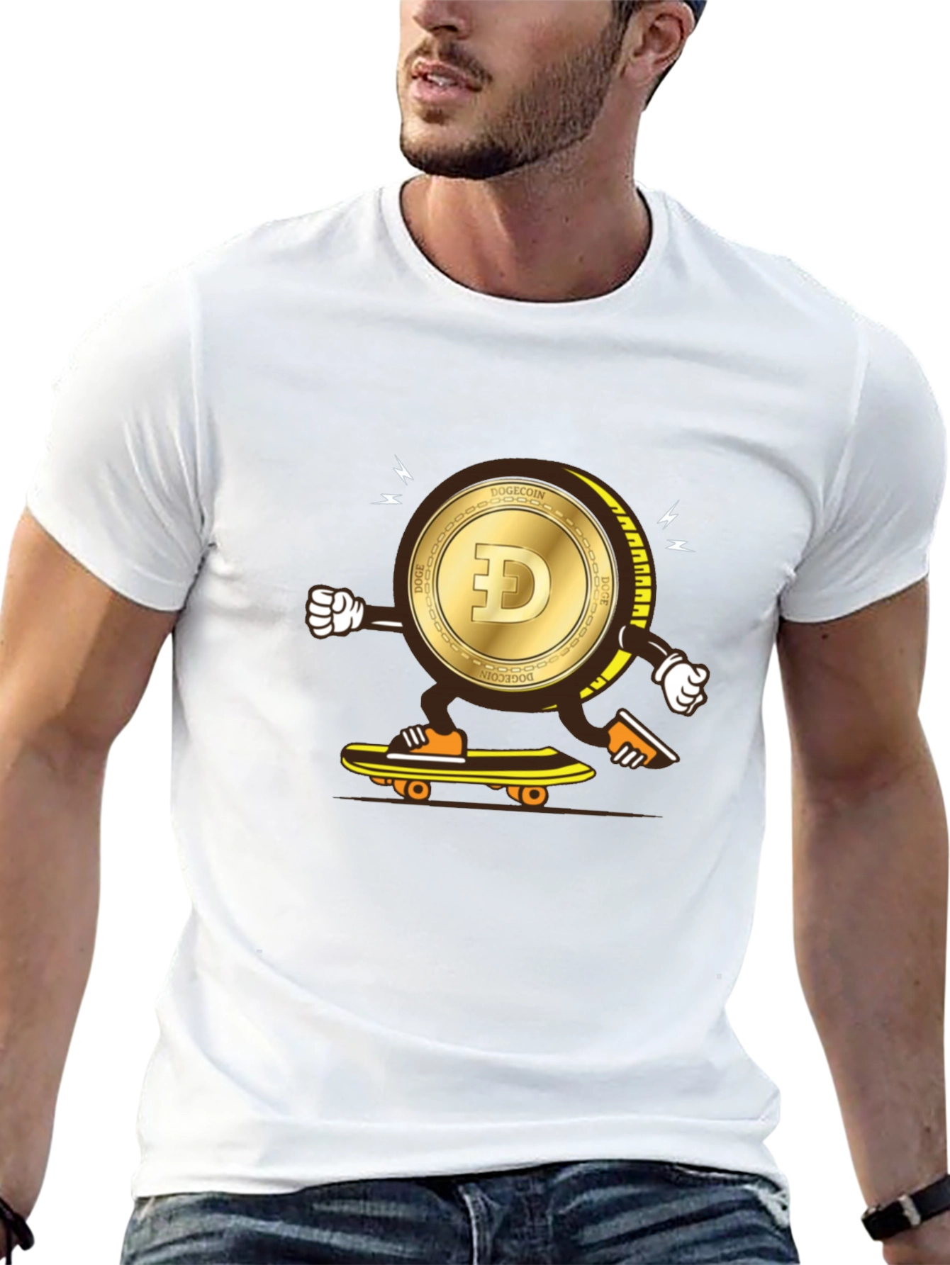 DogeCoin Skateboarder T-Shirt - Crypto Fun