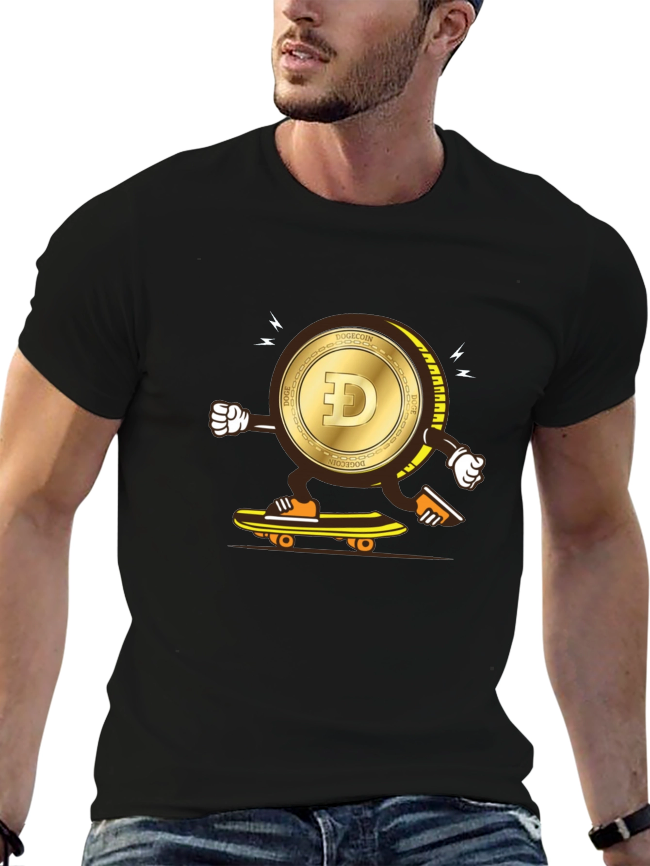 DogeCoin Skateboarder T-Shirt - Crypto Fun