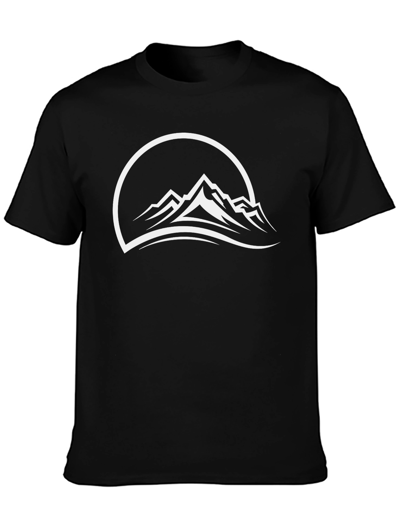 Mountain Peak Graphic Tee - Black