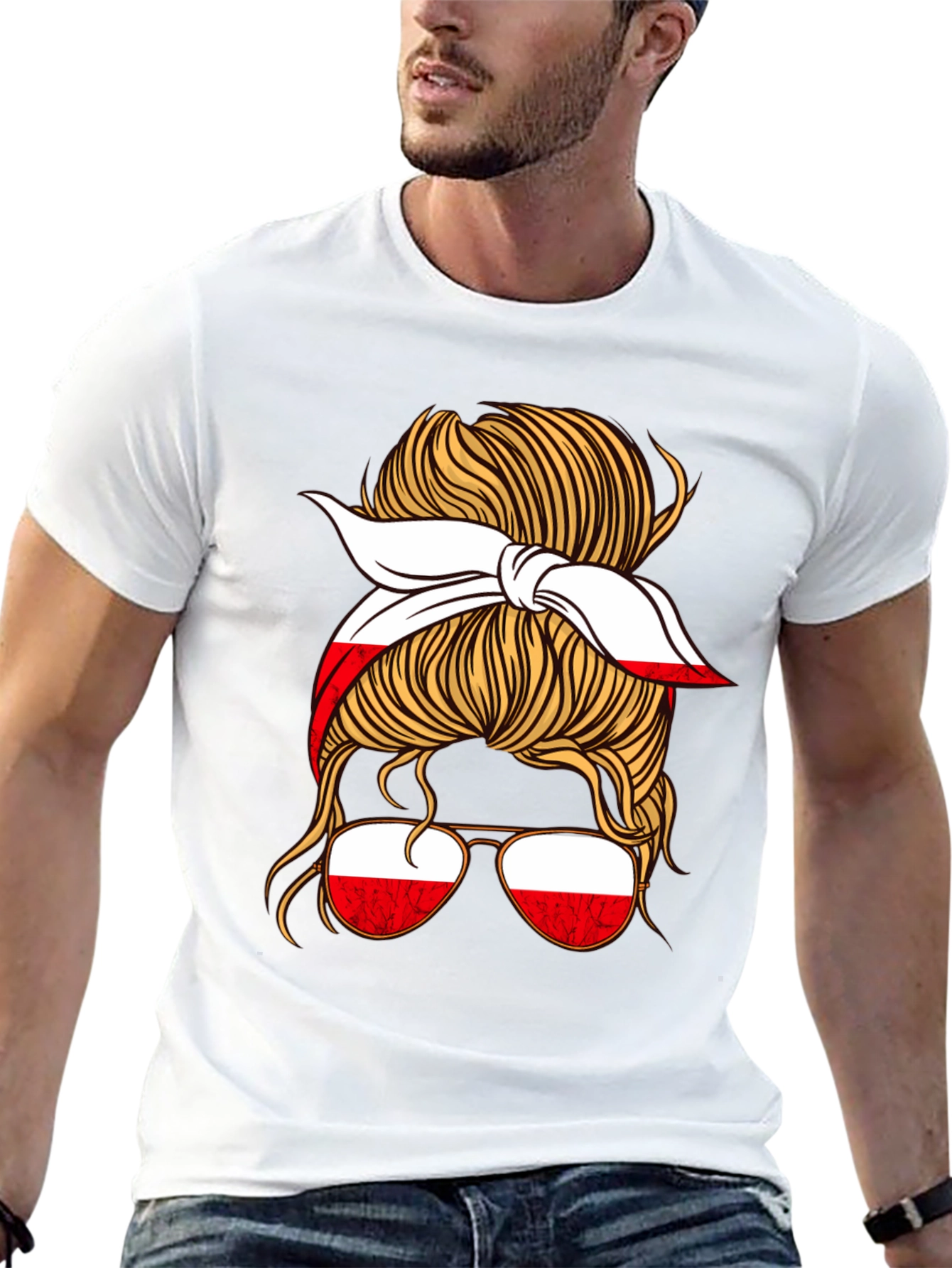 Poland Messy Bun T-Shirt