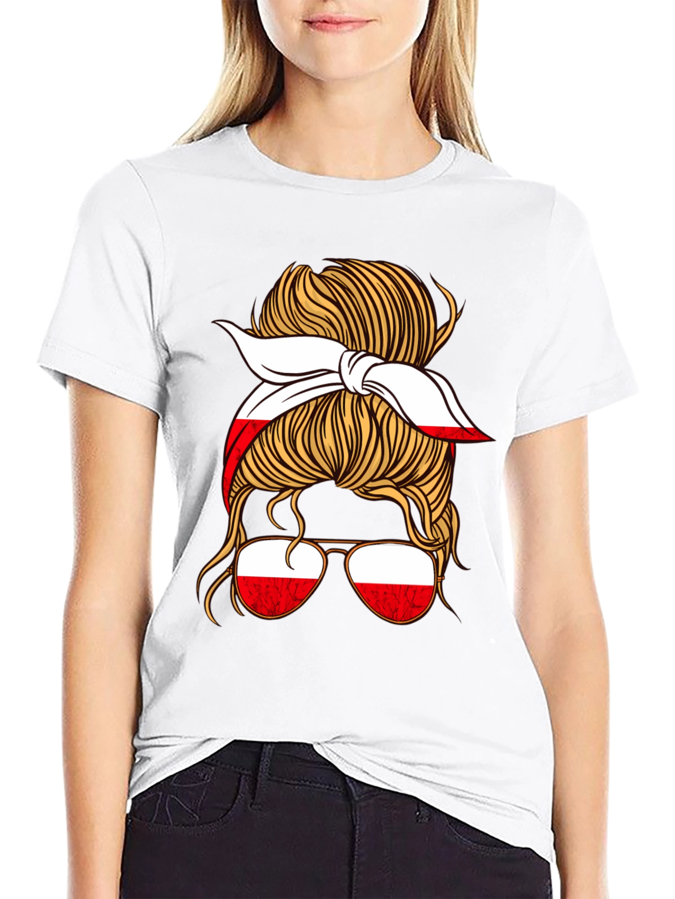 Poland Messy Bun T-Shirt