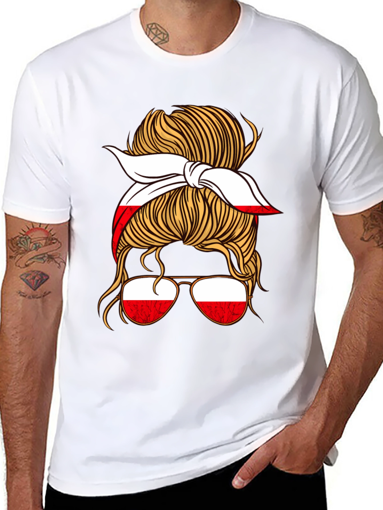 Poland Messy Bun T-Shirt
