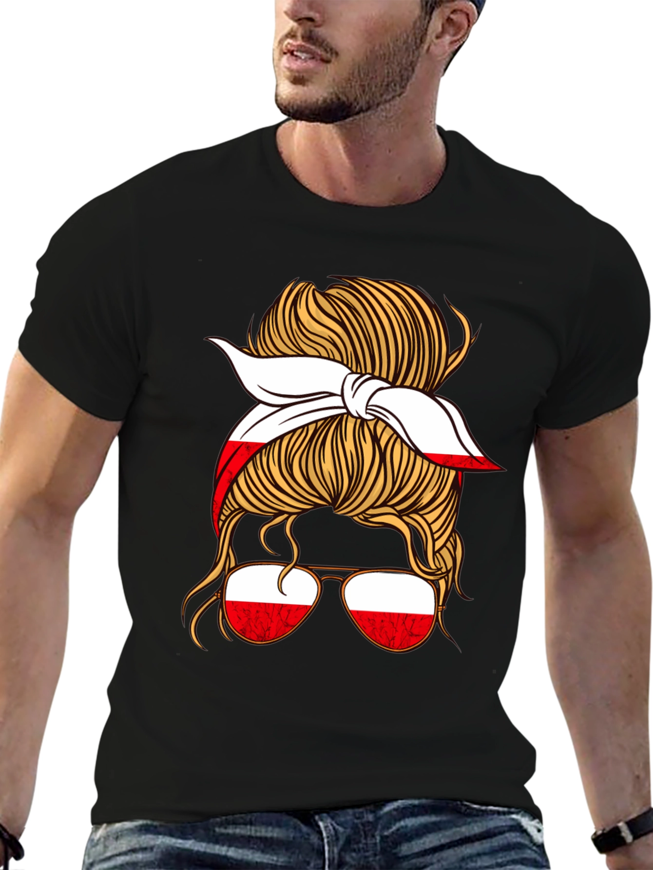 Poland Messy Bun T-Shirt