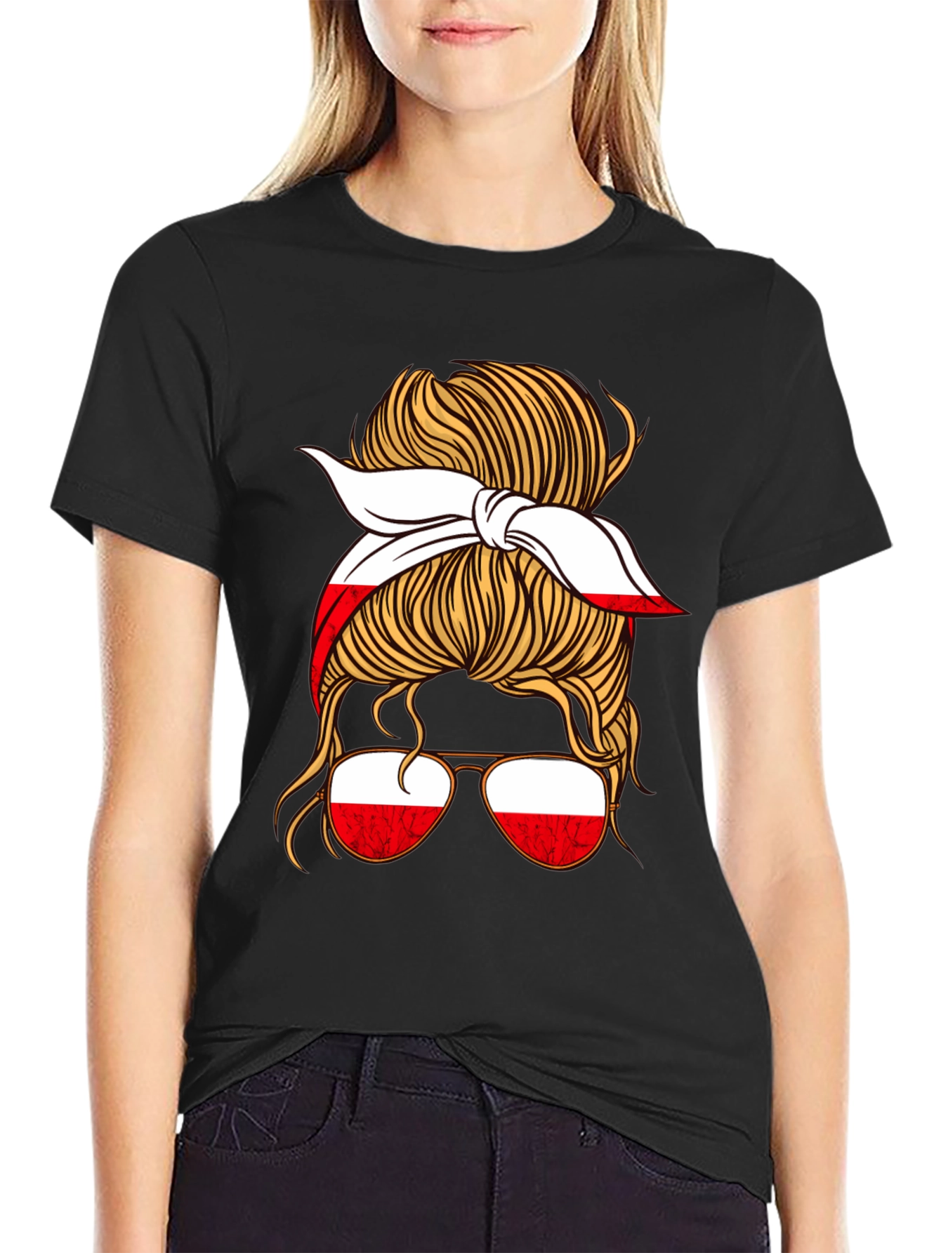 Poland Messy Bun T-Shirt