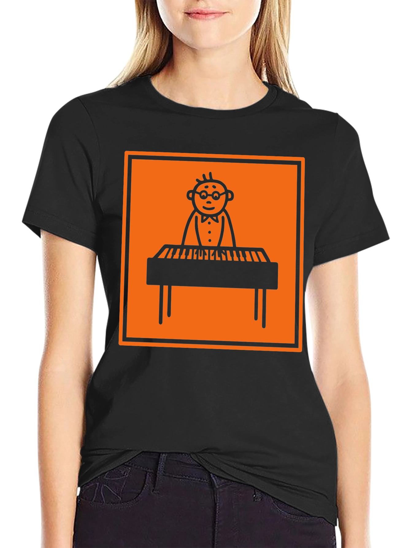 Musician T-Shirt: Piano Player Graphic Tee