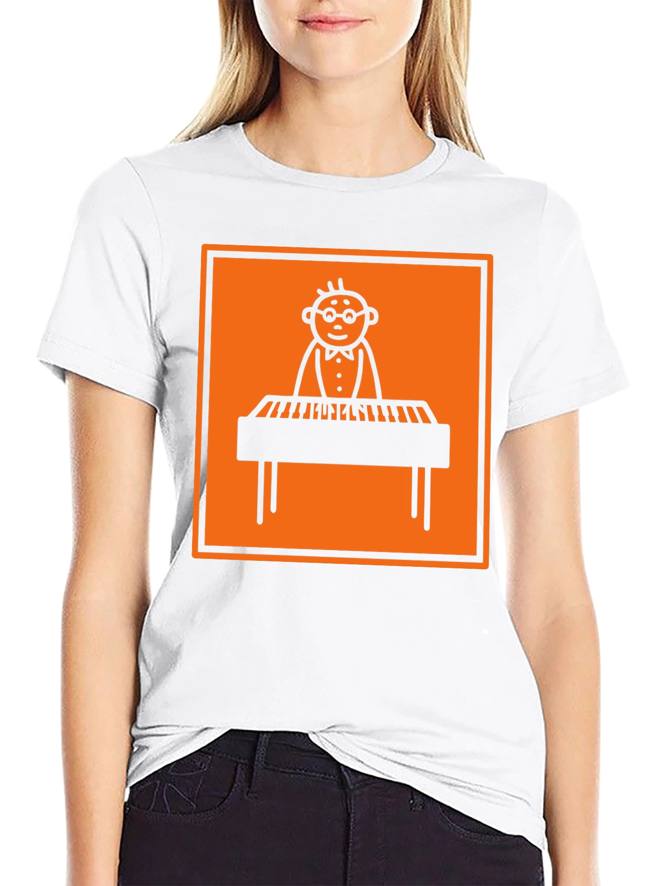 Musician T-Shirt: Piano Player Graphic Tee