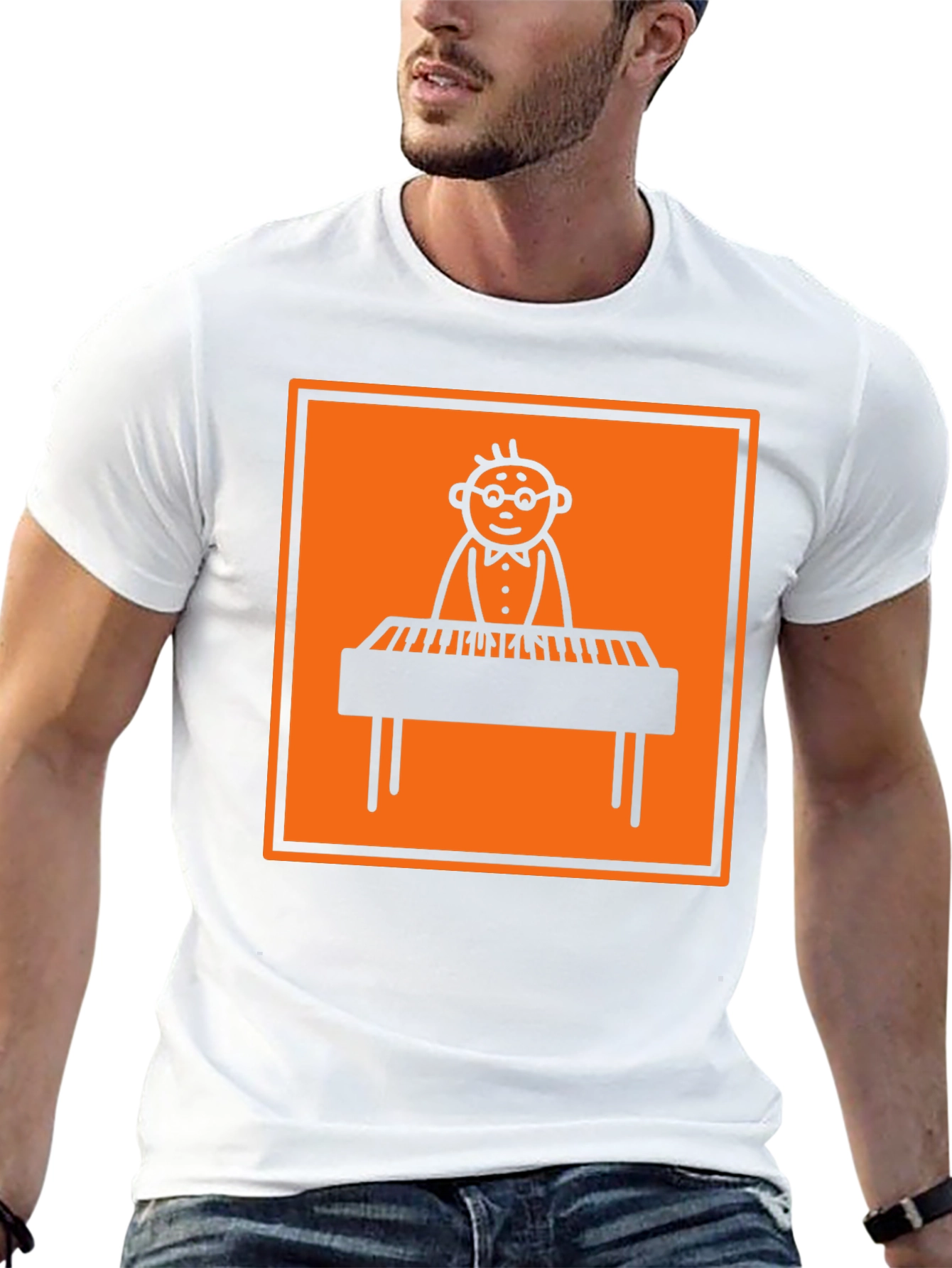 Musician T-Shirt: Piano Player Graphic Tee