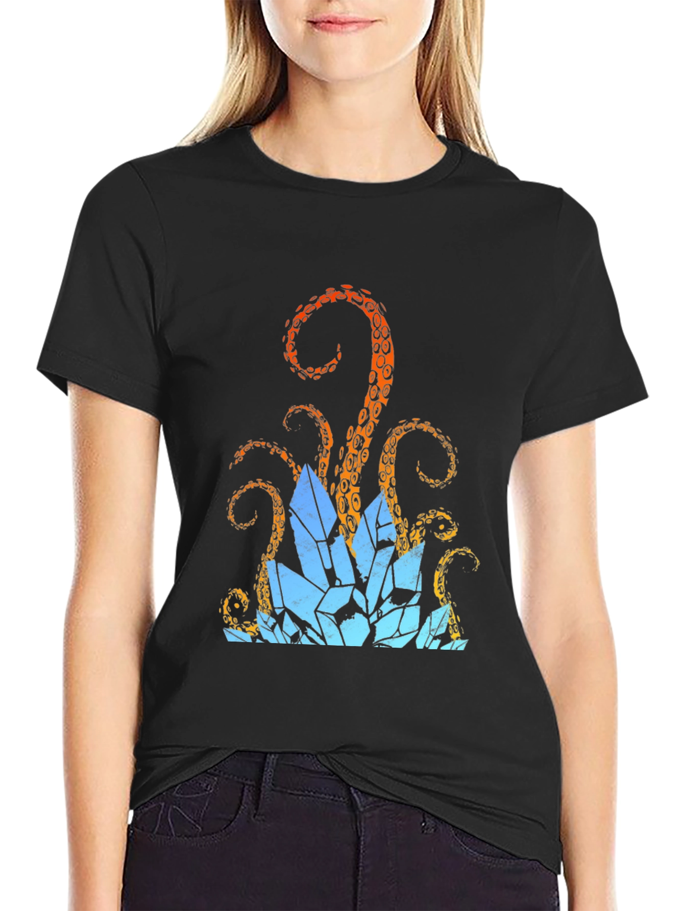 Octopus Crystal T-Shirt - Kraken Tee