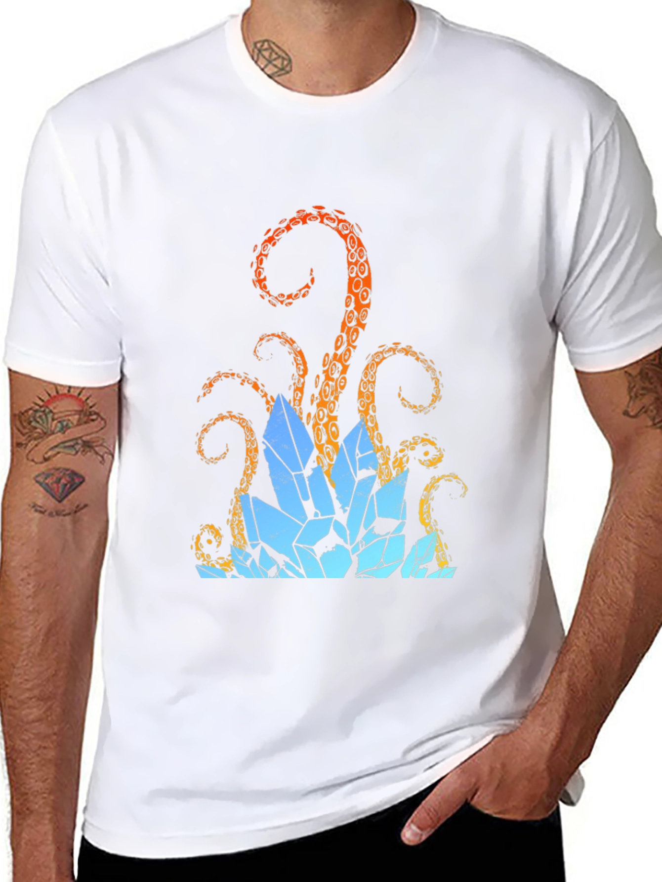 Octopus Crystal T-Shirt - Kraken Tee