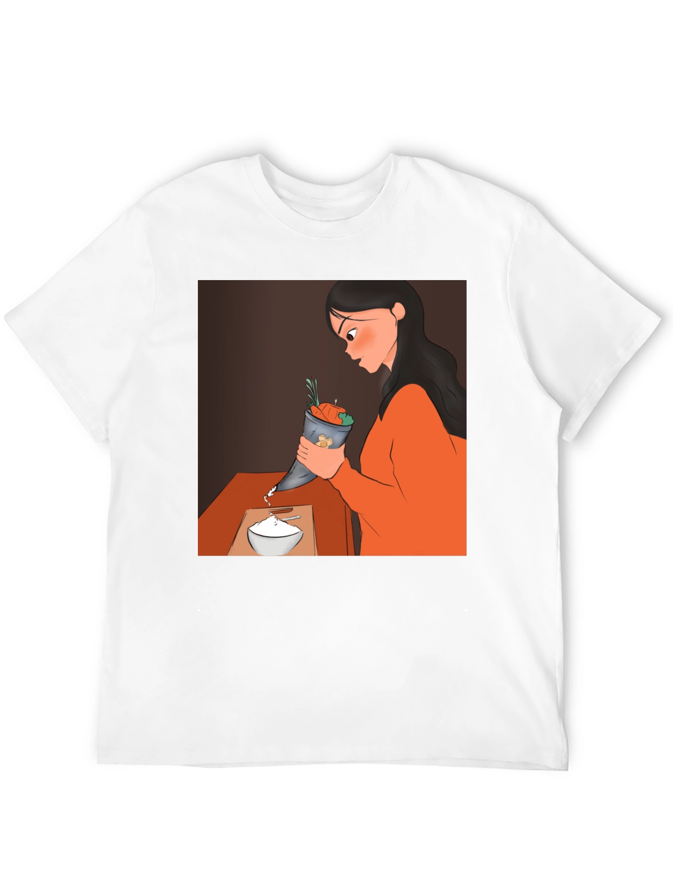 Cartoon Design Black T-Shirt