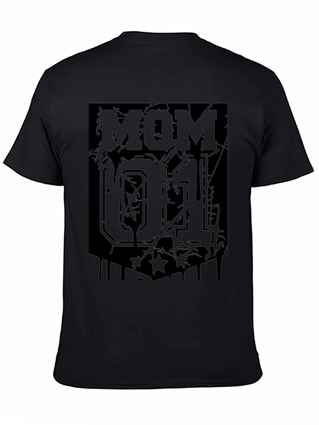 Distressed Mom 01 Graphic Tee - Black