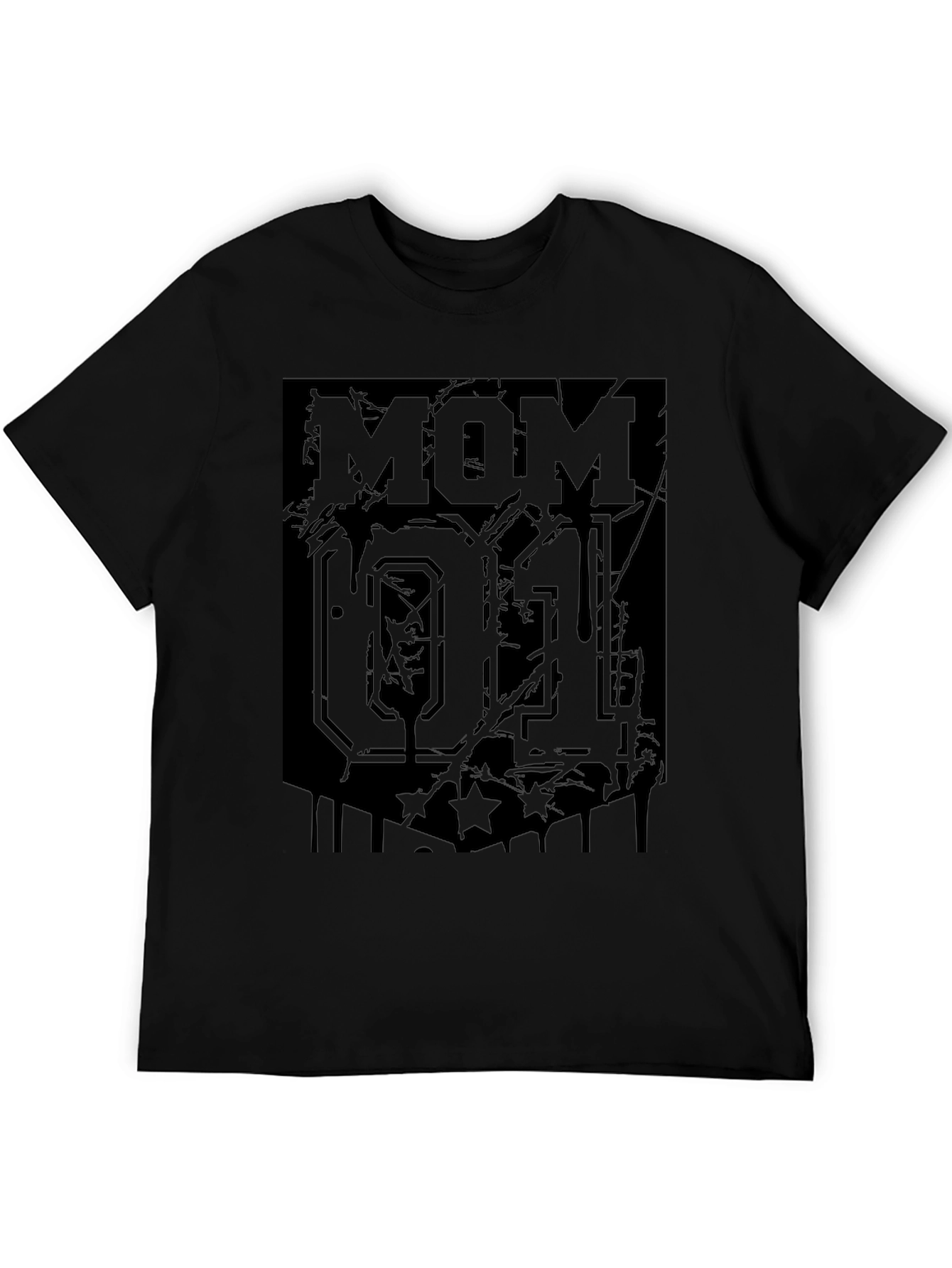 Distressed Mom 01 Graphic Tee - Black