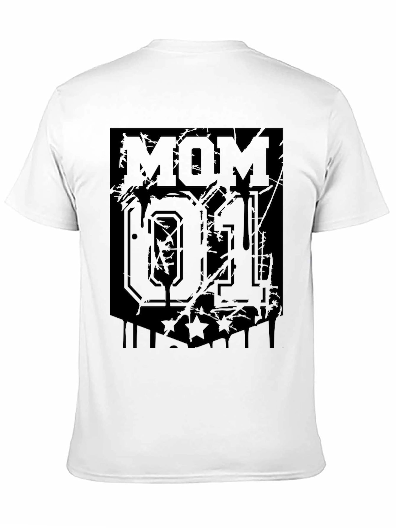 Distressed Mom 01 Graphic Tee - Black