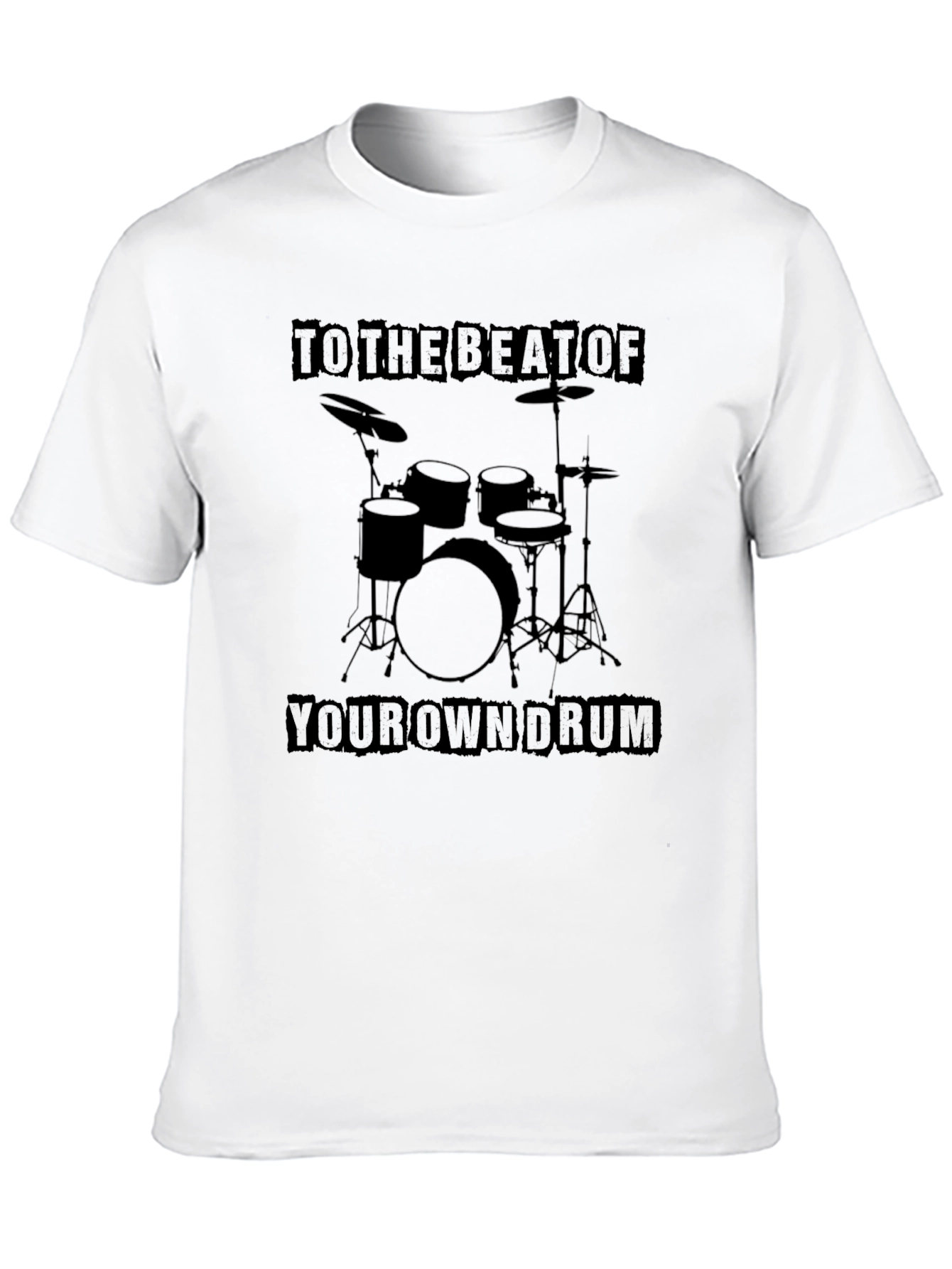 Drum Set Graphic Print T-Shirt