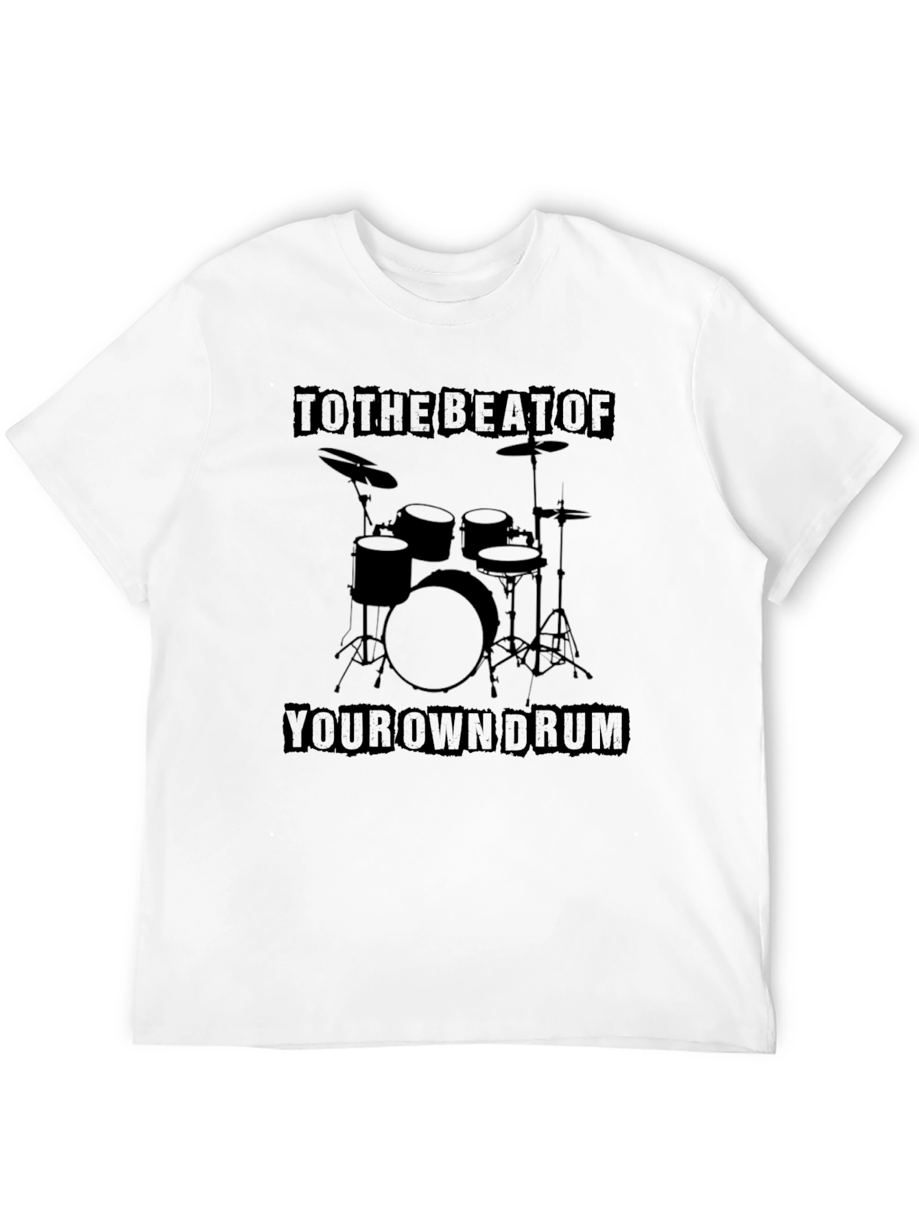 Drum Set Graphic Print T-Shirt