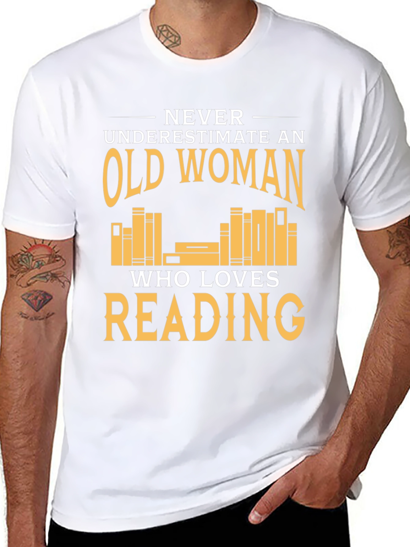 Funny Old Woman Reading T-Shirt