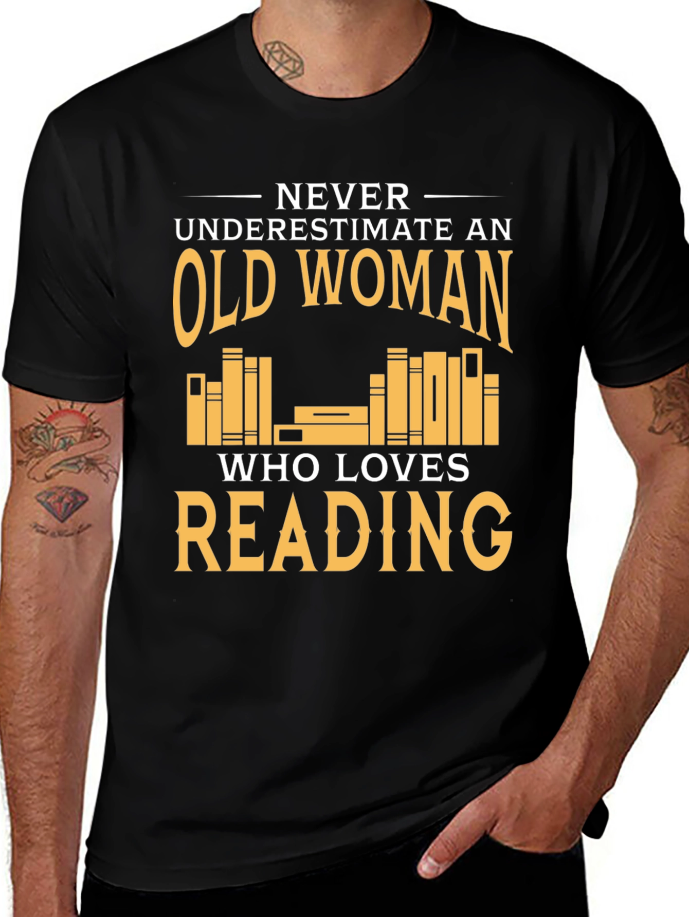 Funny Old Woman Reading T-Shirt