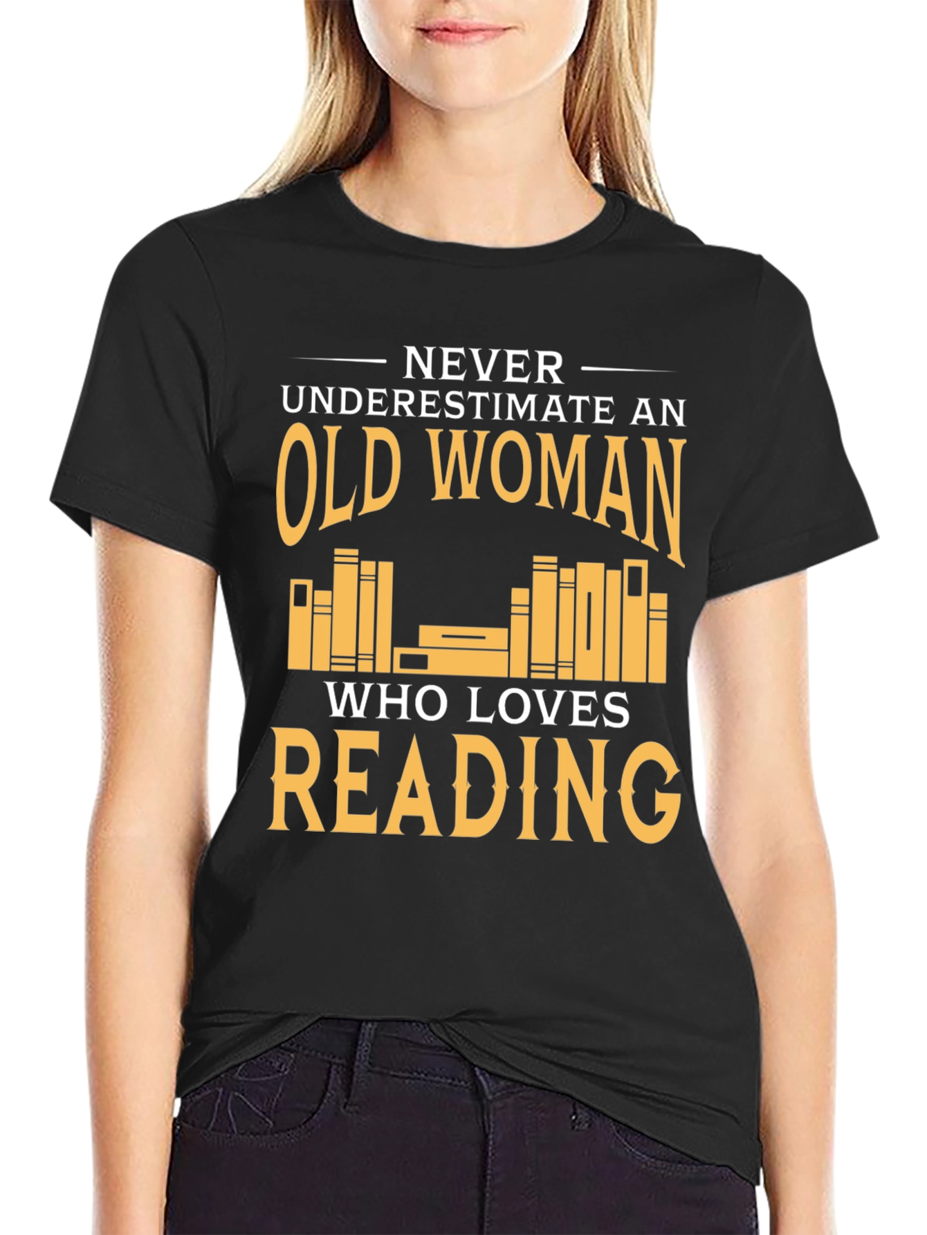 Funny Old Woman Reading T-Shirt