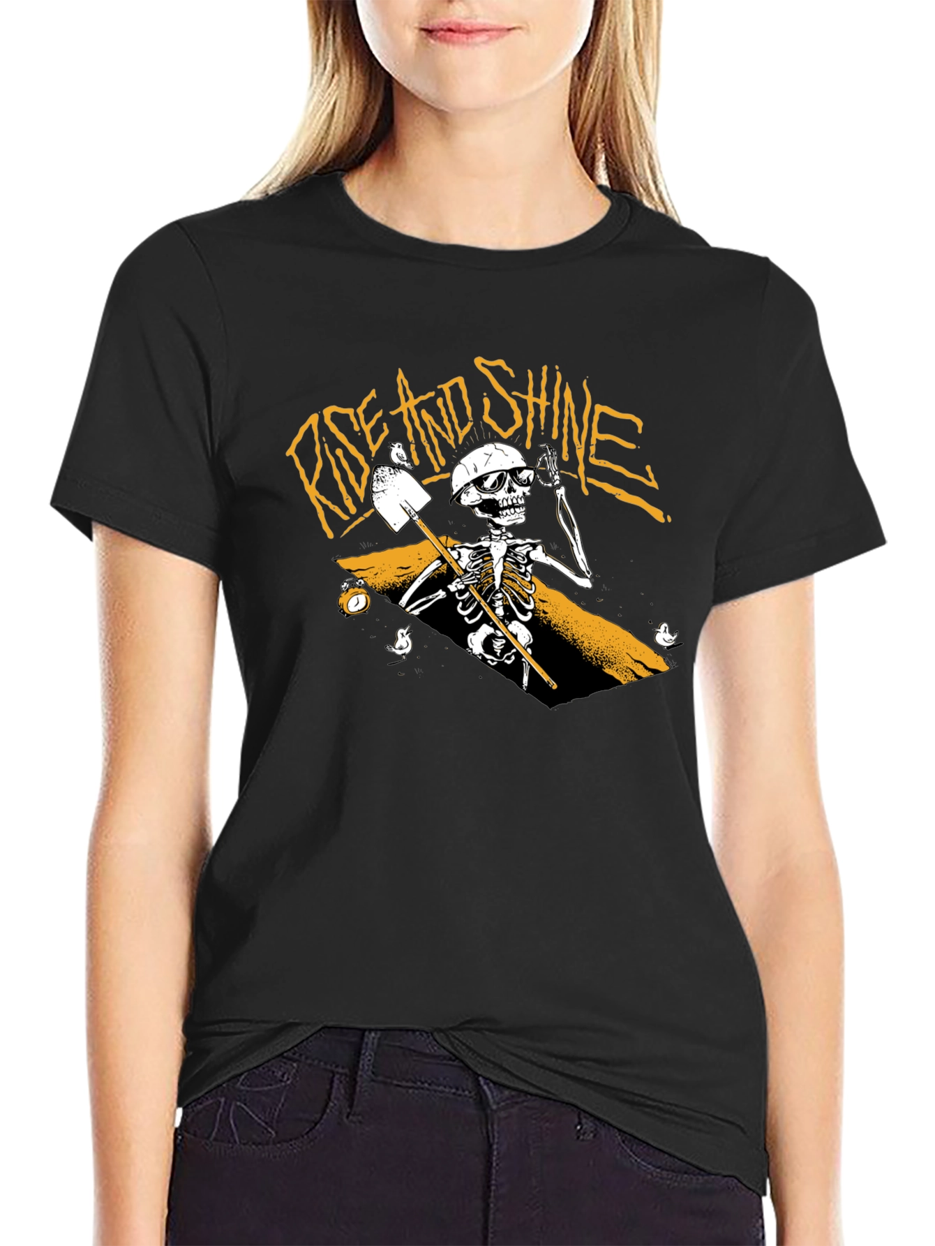 Rise and Shine Skeleton T-Shirt